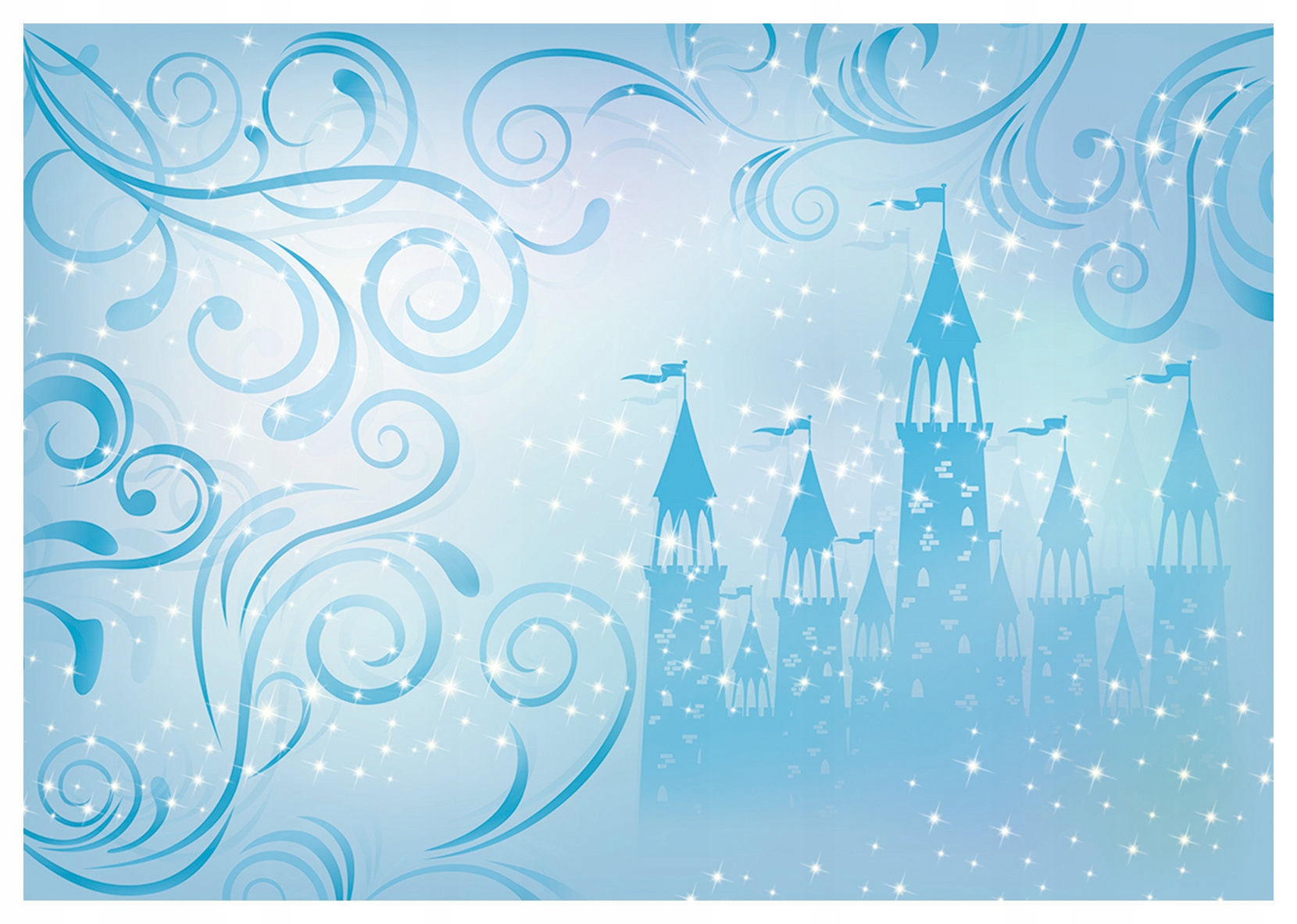 Vliesová fototapeta snov modrý hrad s vežami rozprávka 368x280 lepidlo