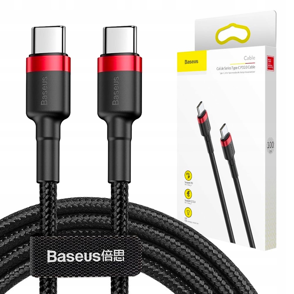

Baseus Kabel Szybki Mocny Przewód Usb C/usb C 1M