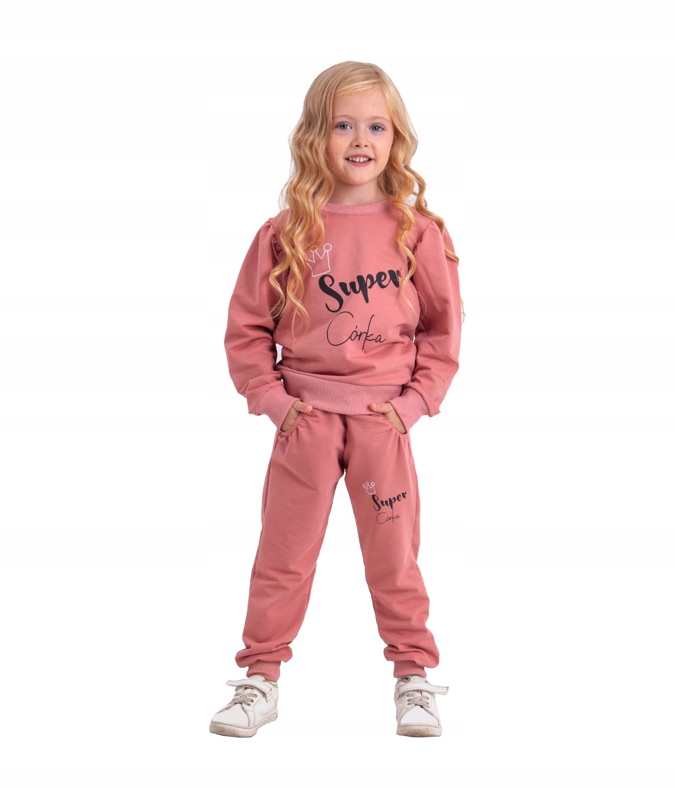 

Komplet Dziewczęcy Dres Bluza Spodnie 116