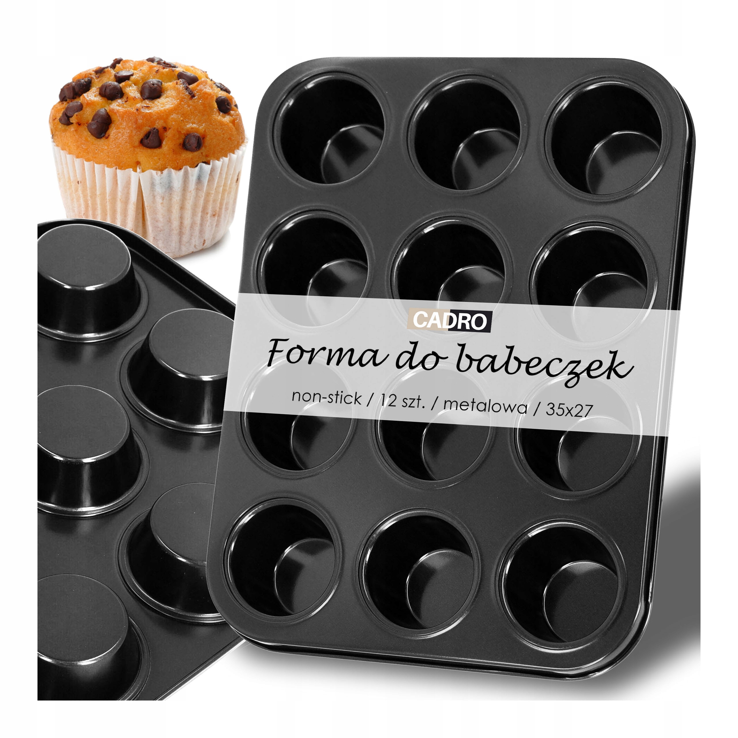 FORMA DO MUFFINEK BLACHA FORMA DO PIECZENIA BABECZEK KUCHENNA FOREMKI X12
