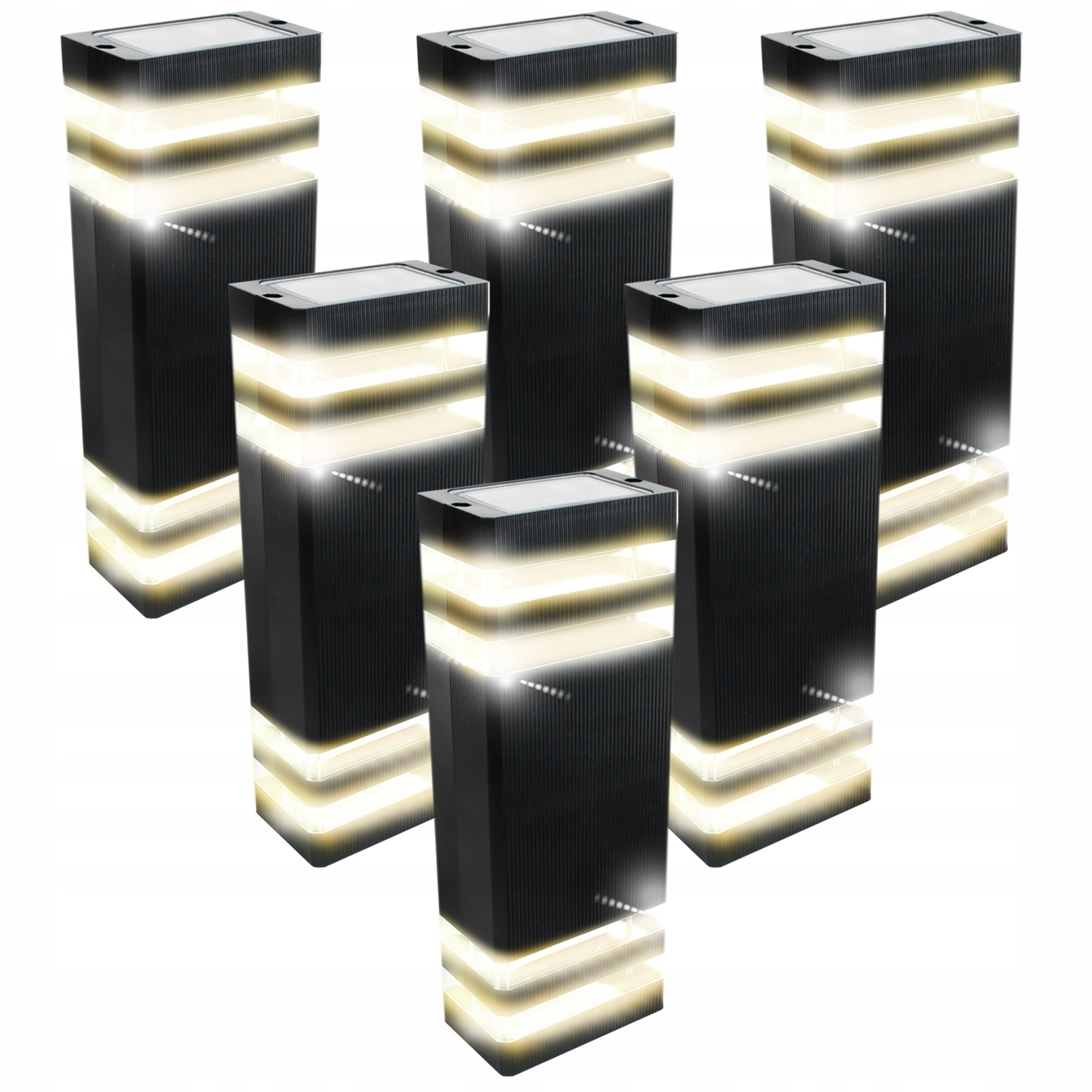 6x Vodotěsná venkovní lampa na zeď Nástěnné svítidlo na terasu Fasádu domu