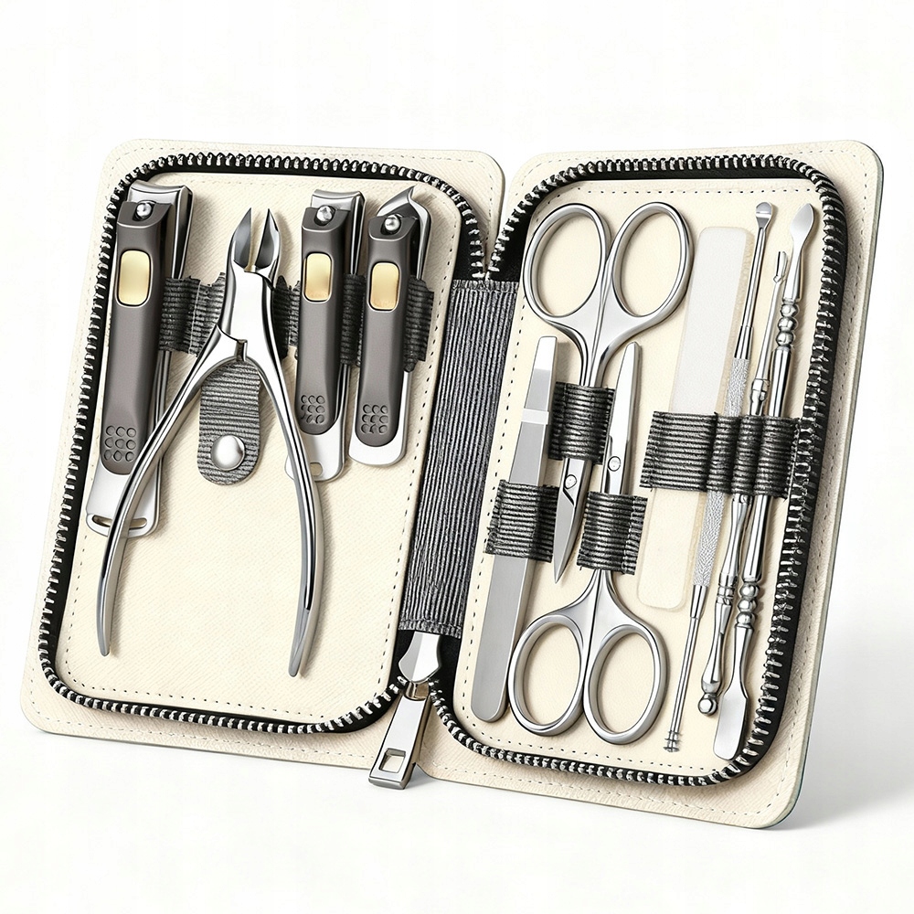 Sada Na Manikúru Pedikúru Na Nehty 11 ks Pouzdro Příborník Beautifly