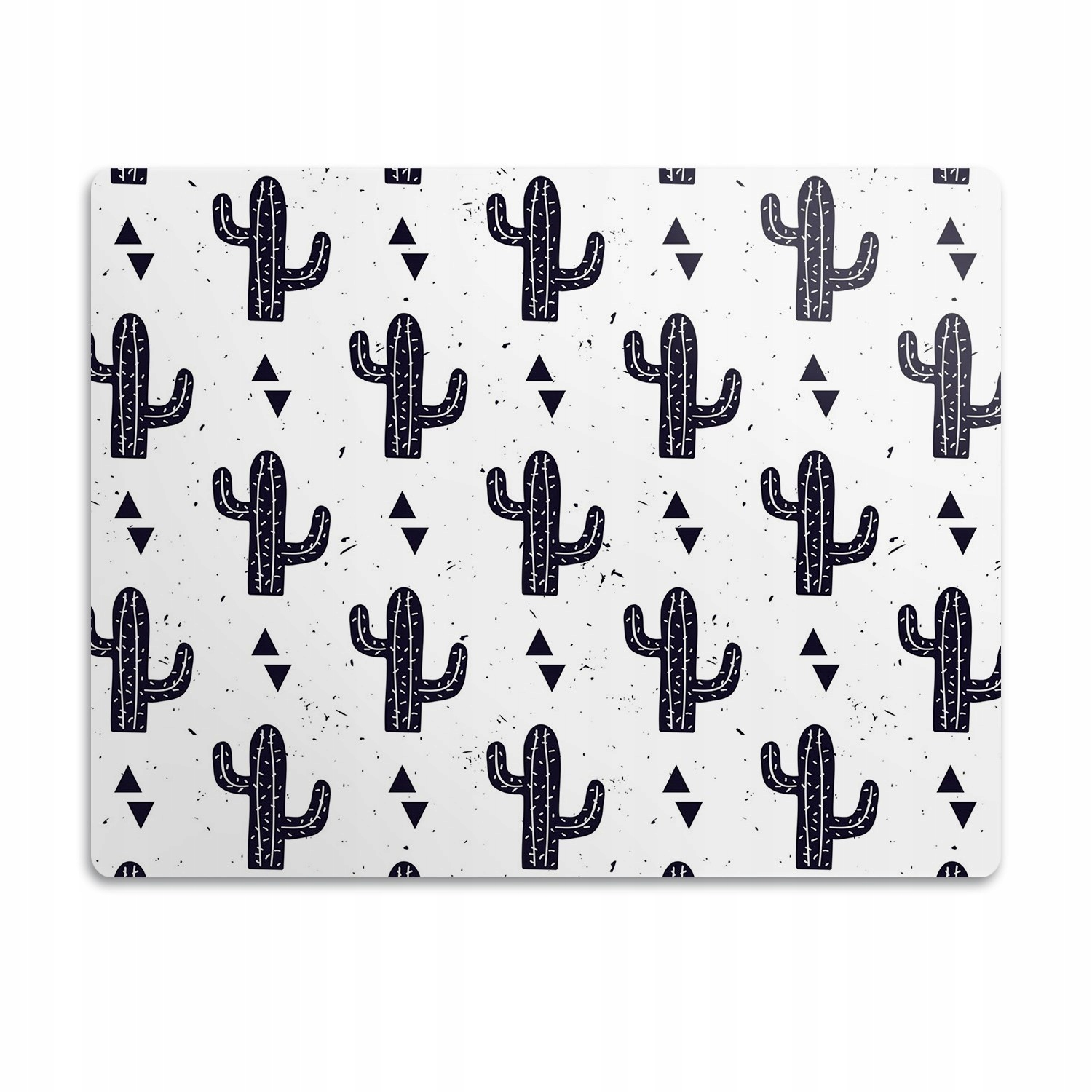 Levně Pro psa a kočku podložka pod misku Černé kaktusy 90x60