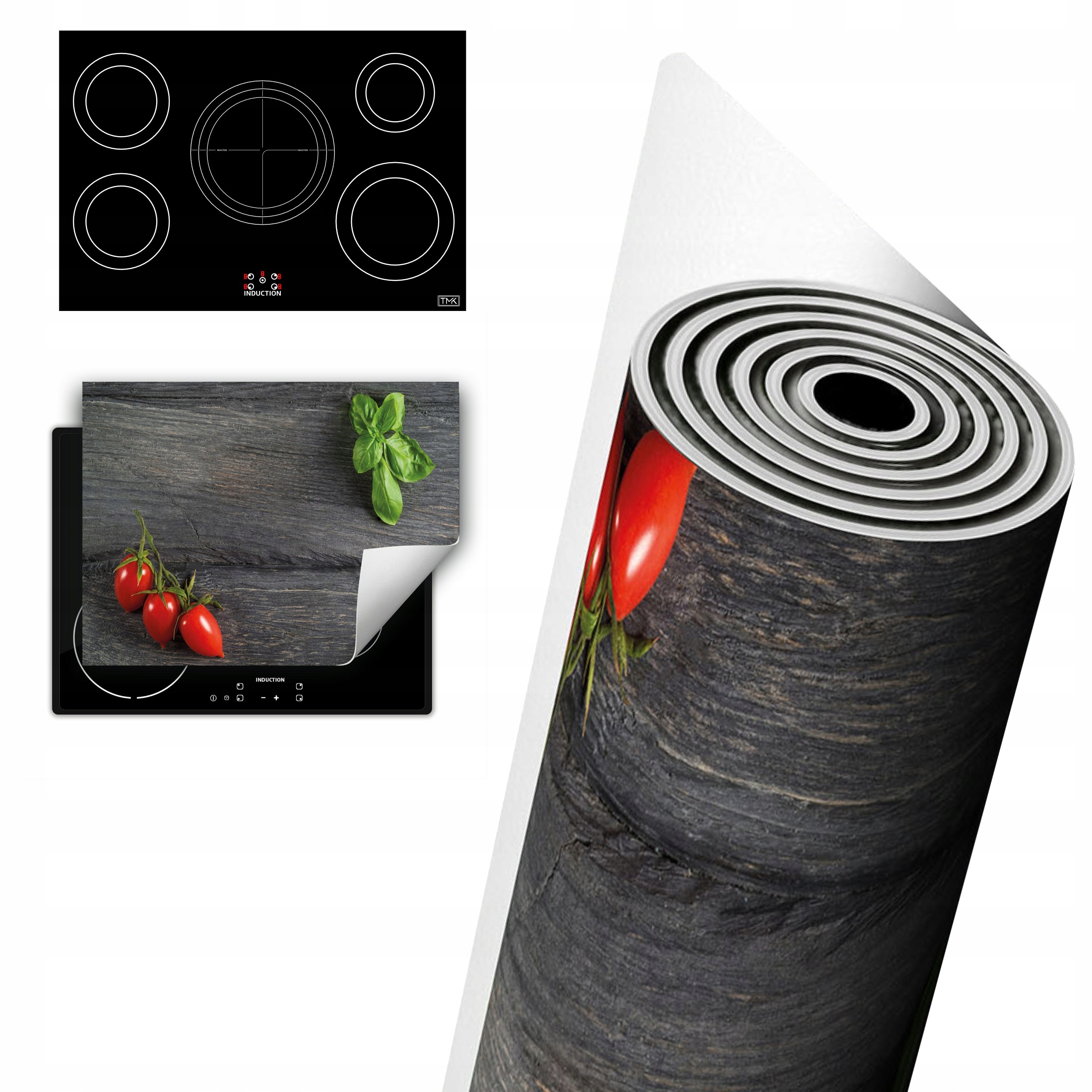Vinylová Ochrana Na Indukci Pracovní Deska 80x52 Rajče dřevo
