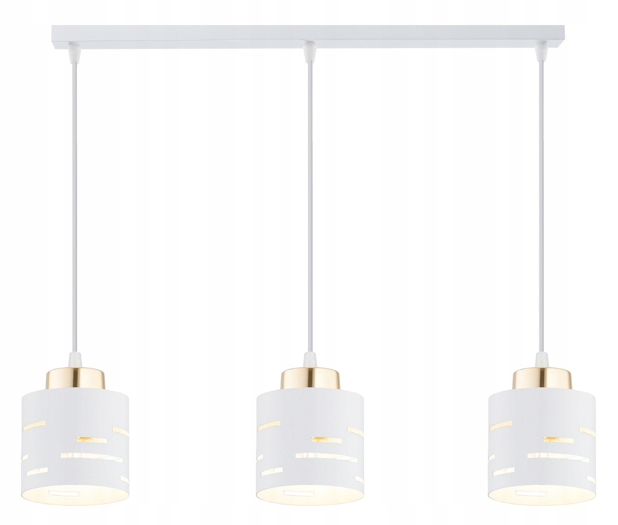 Lampa Wisząca Sufitowa Żyrandol Biało-złota Vox Led