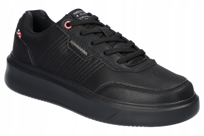 American Club RH127 Lehké Stylové Adidasy Polobotky Pánské Boty Černé 45