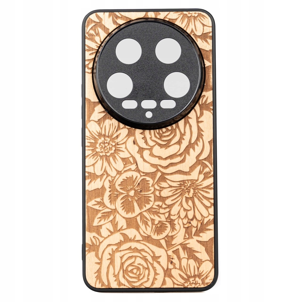 Drewniane Etui Bewood do Xiaomi 14 Ultra Róże Aniegre