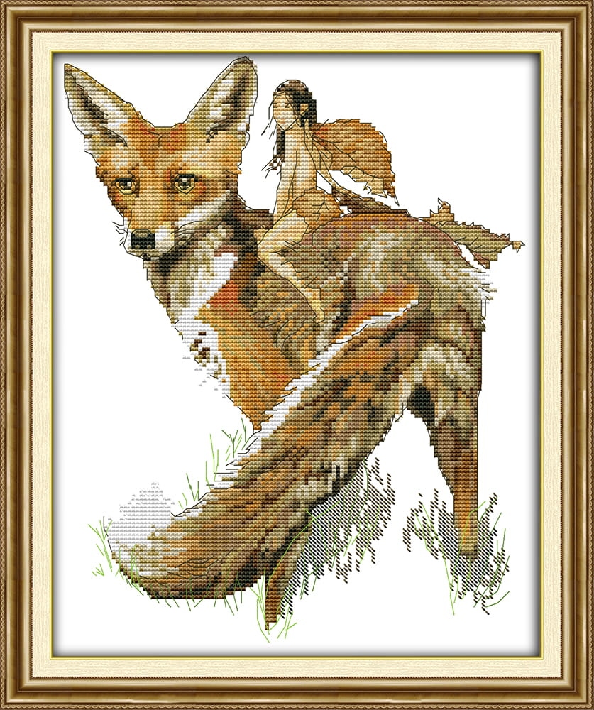 Kanva s potiskem vyšívací sada (kanva,mulina,jehla)