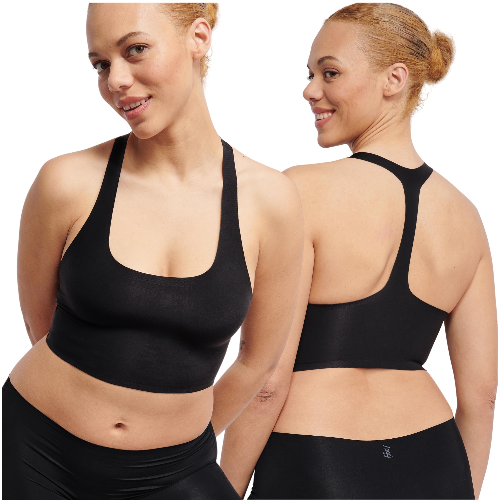 Top Sloggi pohodlný bez kostic černý hladký Zero Feel 2.0 Racer S