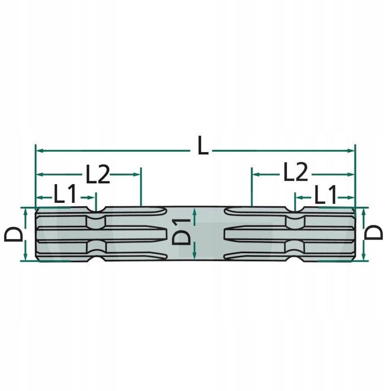 Wałek profilowany 1 3/8" 6 wpustów 35mm 150mm 38mm 64 Numer katalogowy części 614397045