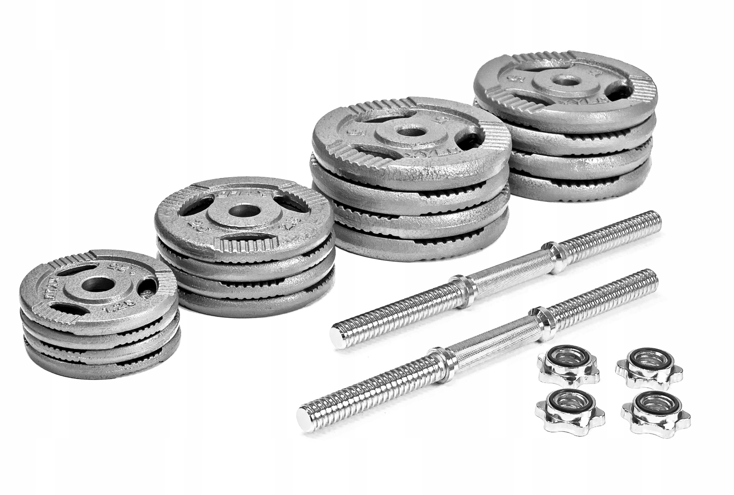 HANTLE ŻELIWNE regulowane 2x30KG SAPPHIRE zestaw HANTLI gryfy obciążenia Model HANTLE ŻELIWNE 2X30