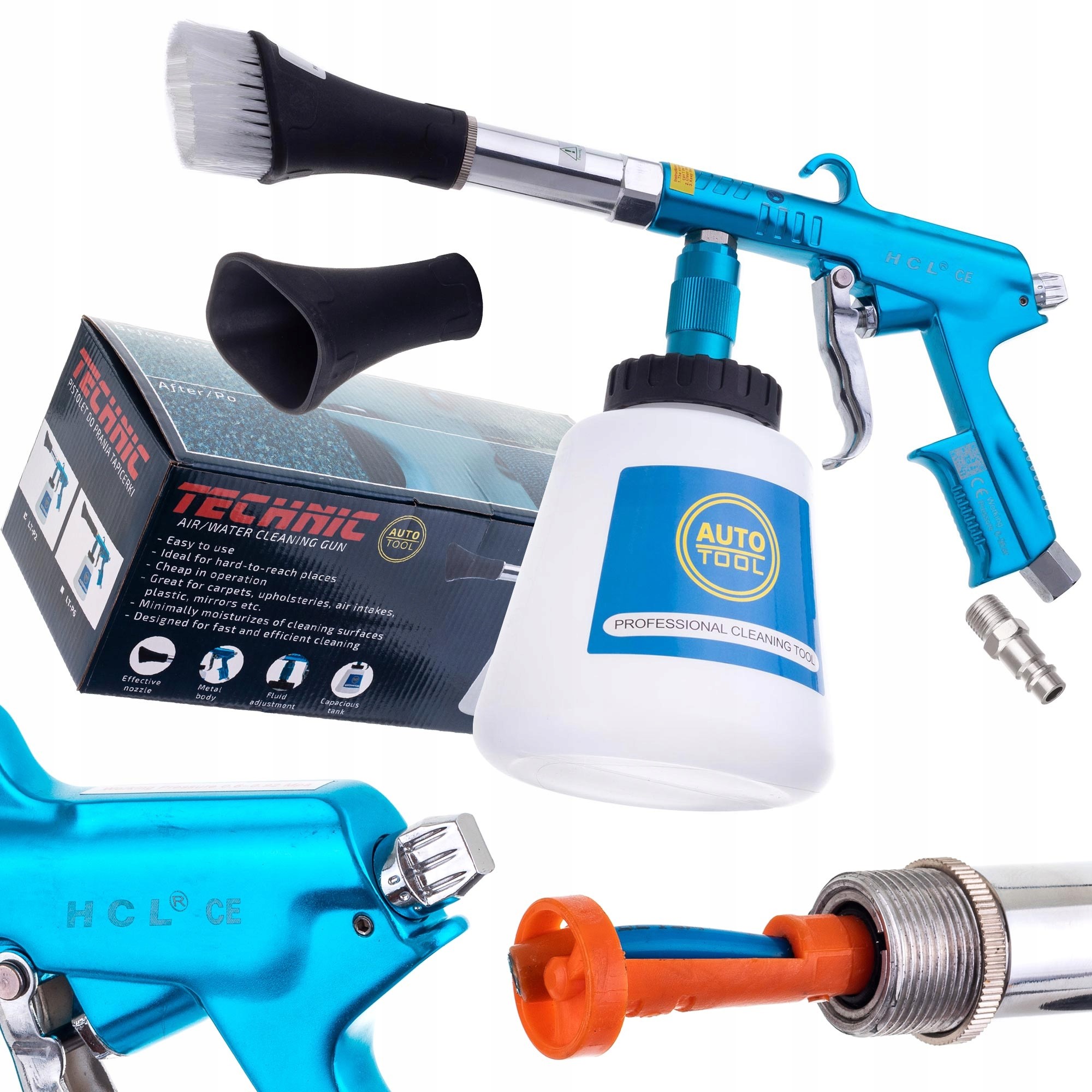 

Pistolet do Prania Tapicerki Wzmocniona Dysza Hcl