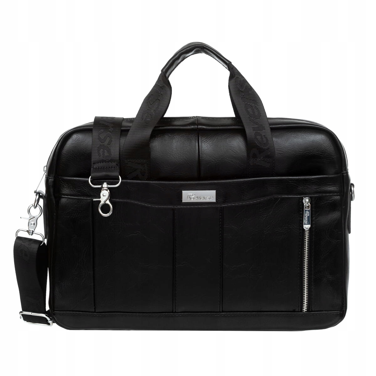 Torba Skórzana Reverse na Laptop 15.6 Czarna