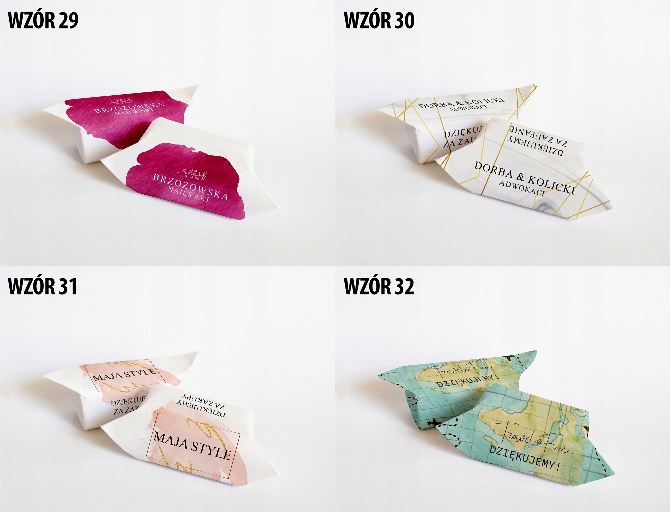 Nowe wzory Krówki kruche firmowe LOGO reklamowe 1kg z Twoim nadrukiem Waga 1 kg