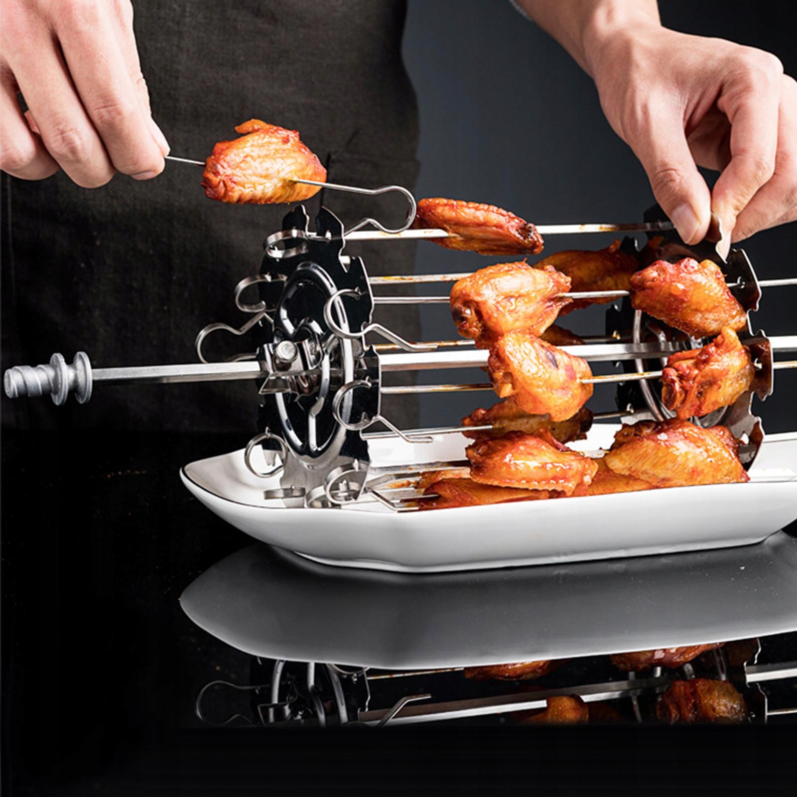 Metalowy szpikulec Rotisserie Szpikulec do mięsa Barbecue Kod producenta MERIGLARE-70047331