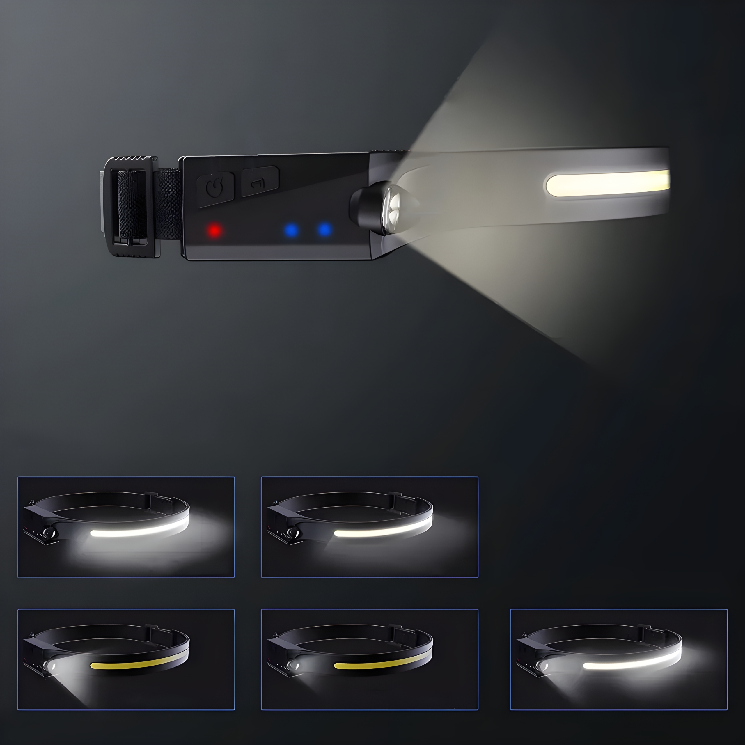 MOCNA LATARKA CZOŁOWA LED AKUMULATOR REFLEKTOR CZOŁÓWKA PASEK NA GŁOWĘ USB Marka inna marka