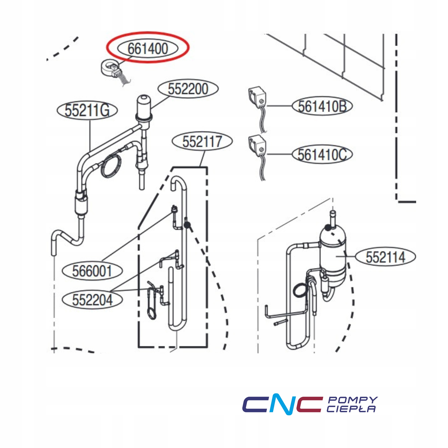 Cievka expanzného ventilu Lg EBE60659001 tepelného čerpadla klimatizácia Originál