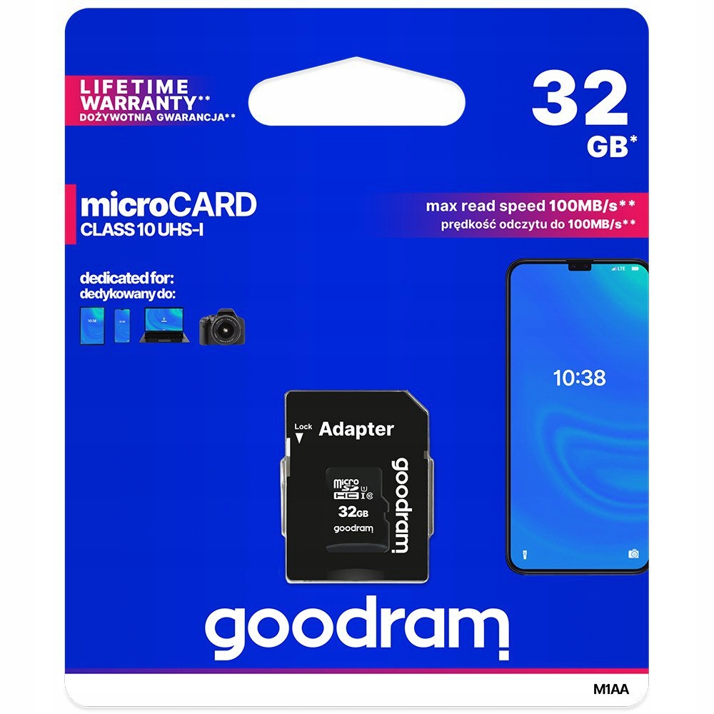 

Goodram Karta Pamięci Micro Sd 32GB Class 10 UHS-1