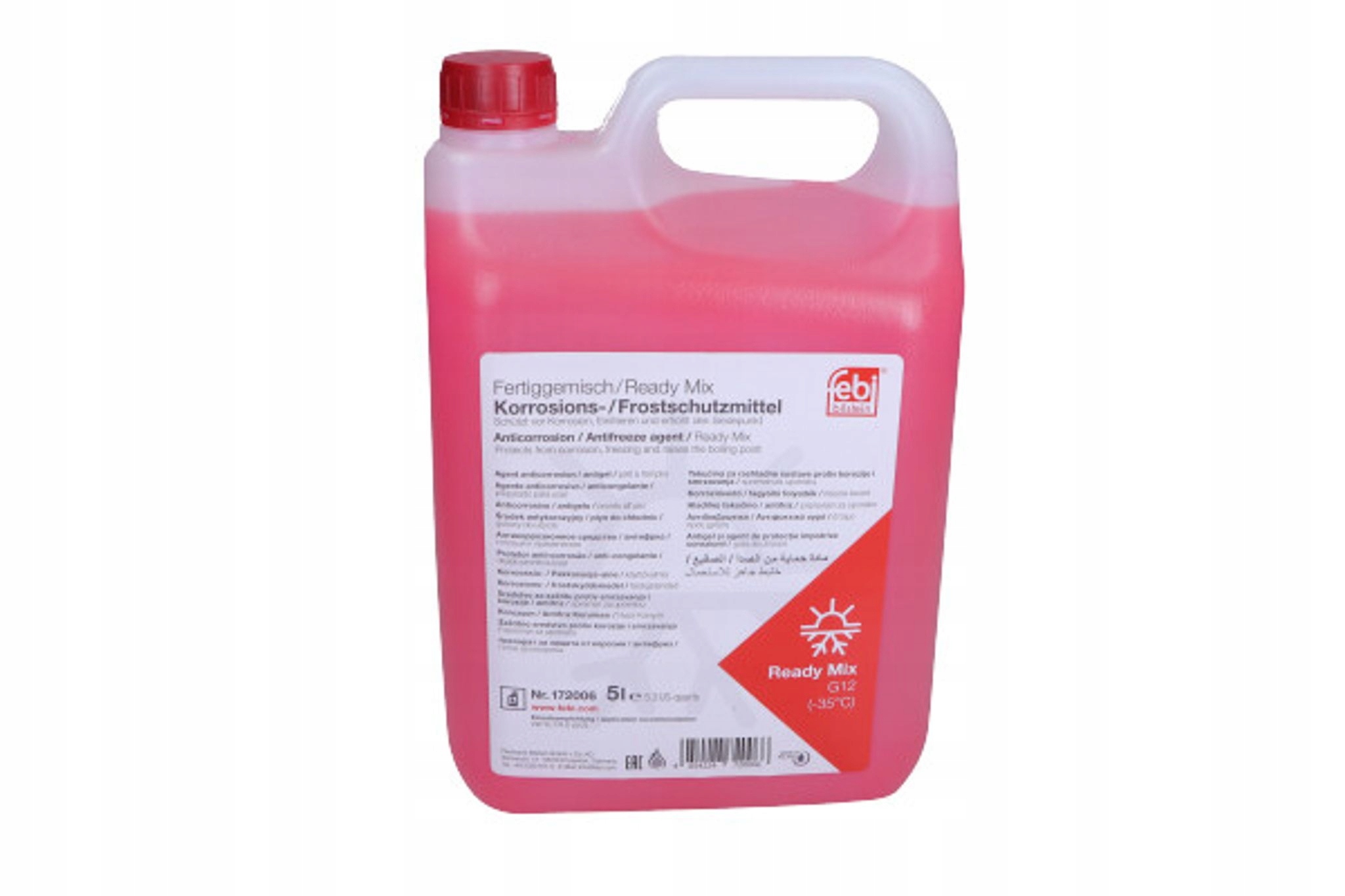 Febi Bilstein FE172006 Płyn Do Chłodnic 5L Czerwony Jakość G12 Ready-mix