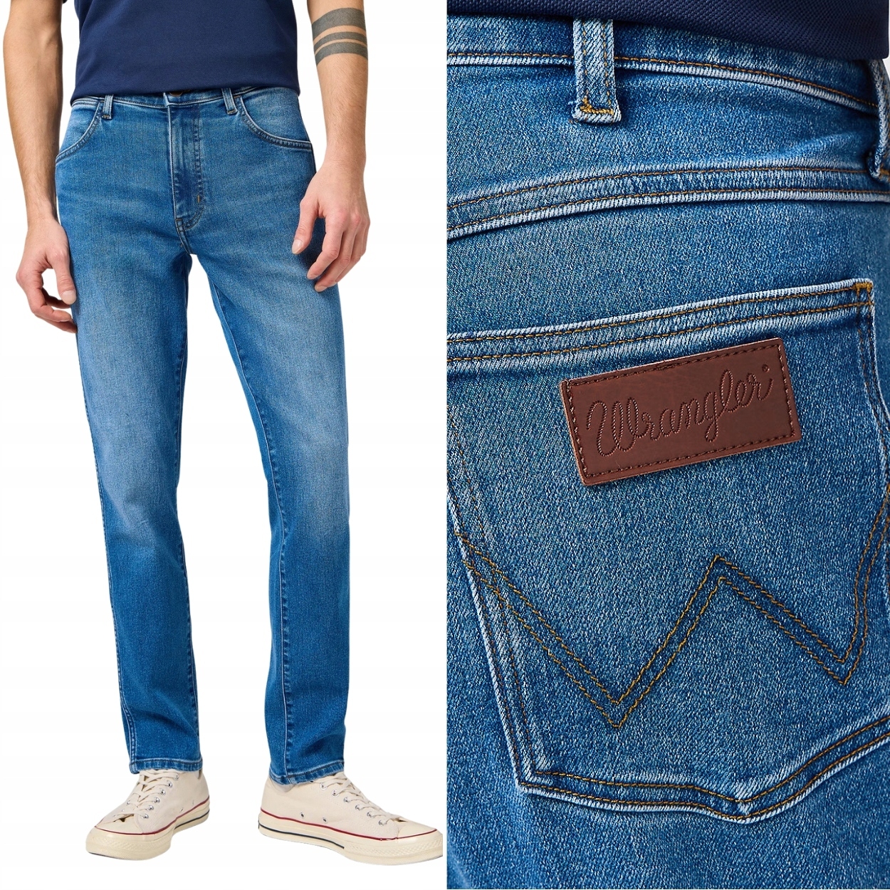 Wrangler Larston Epic Soft přiléhavé elastické džínové kalhoty W38 L32