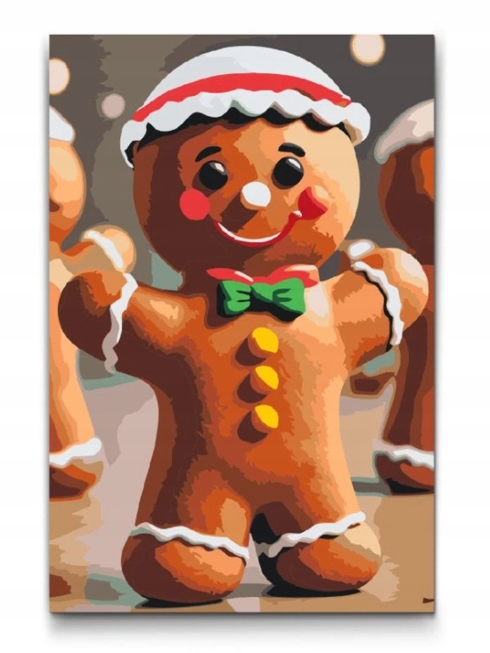 Malování Podle Čísel Perník Vánoční Vánoce Zima 40x60 cm