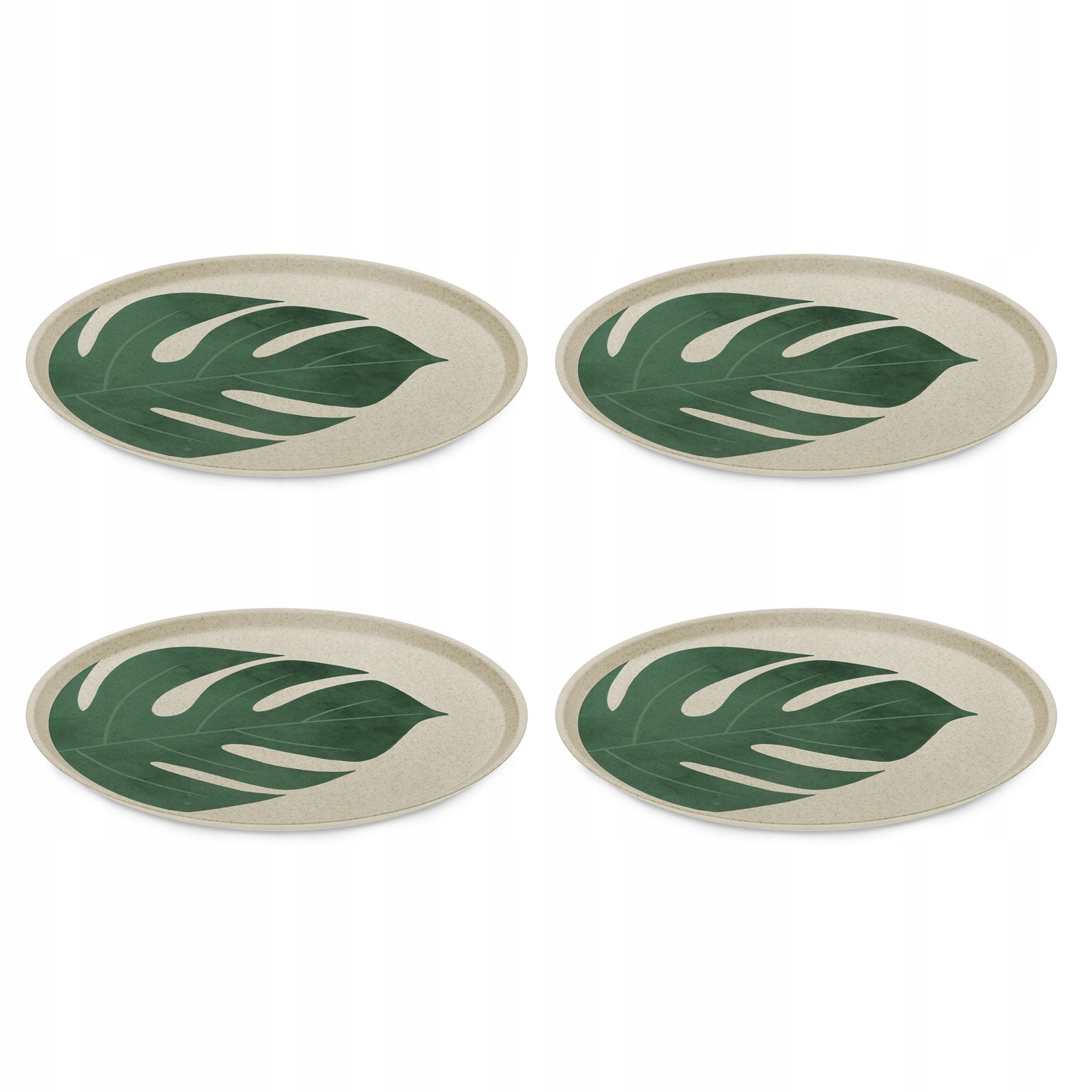 Velký plastový talíř s listy Monstera Ø25,5 cm x4
