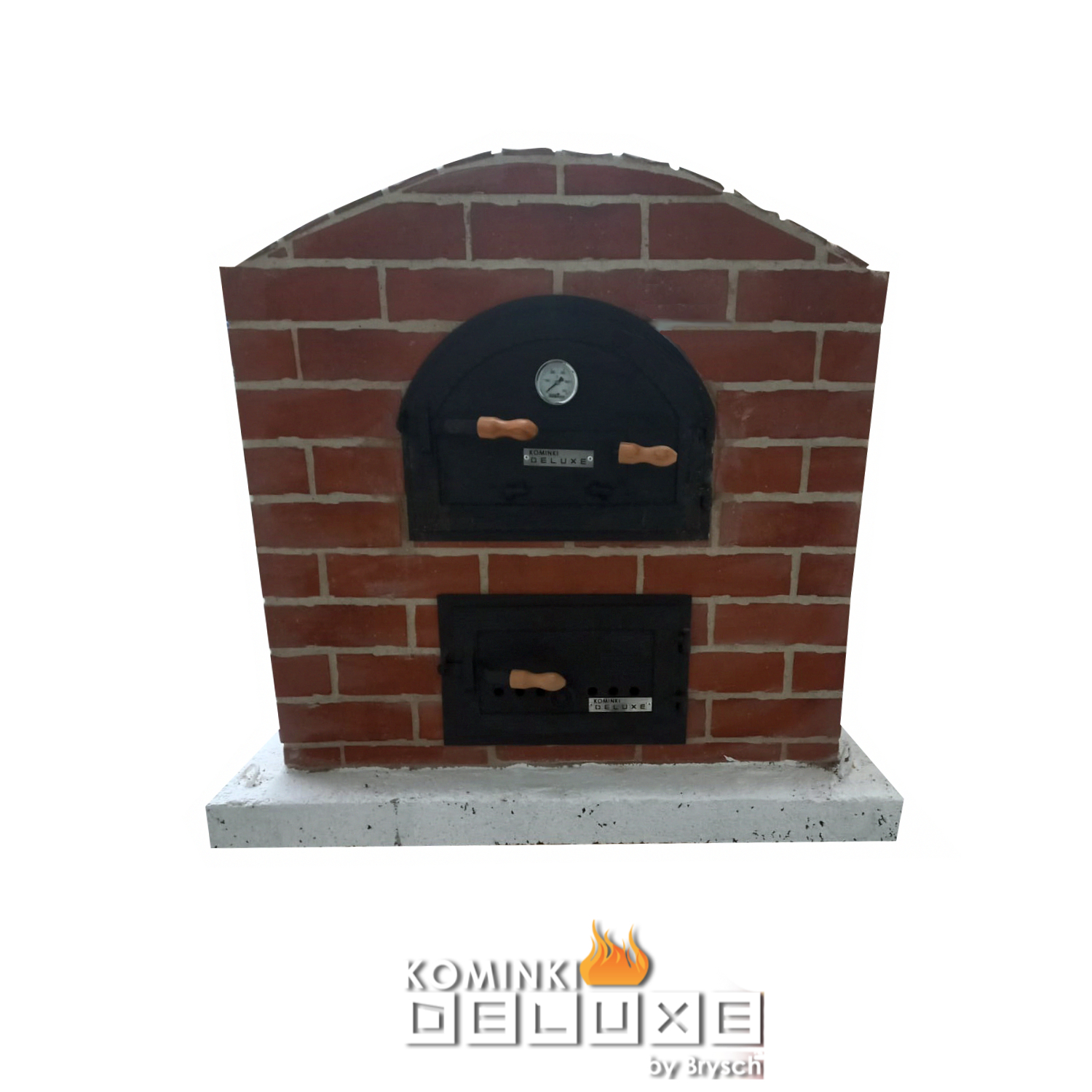 Piec do pizzy chlebowy DUO 60x50 szamot cegła Marka Kominki Deluxe