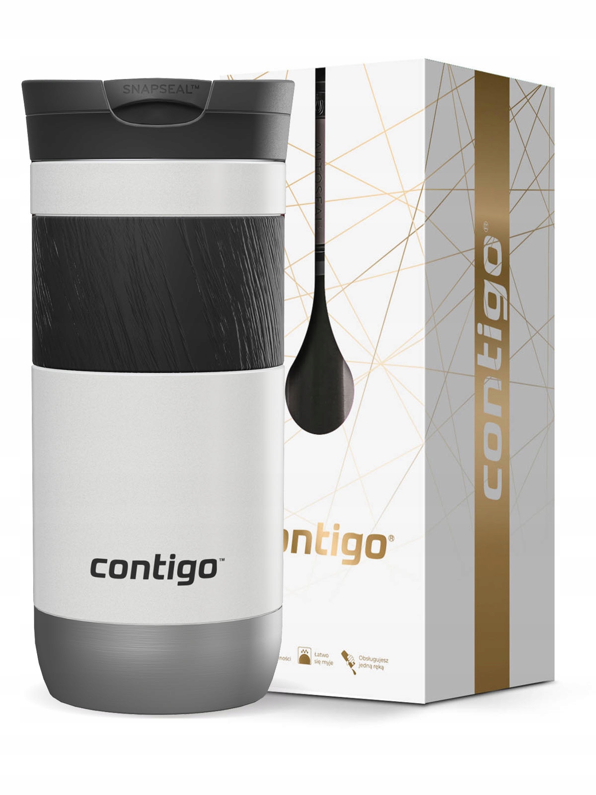 Kubek termiczny Contigo Byron 2.0 470ml Biały Pudełko