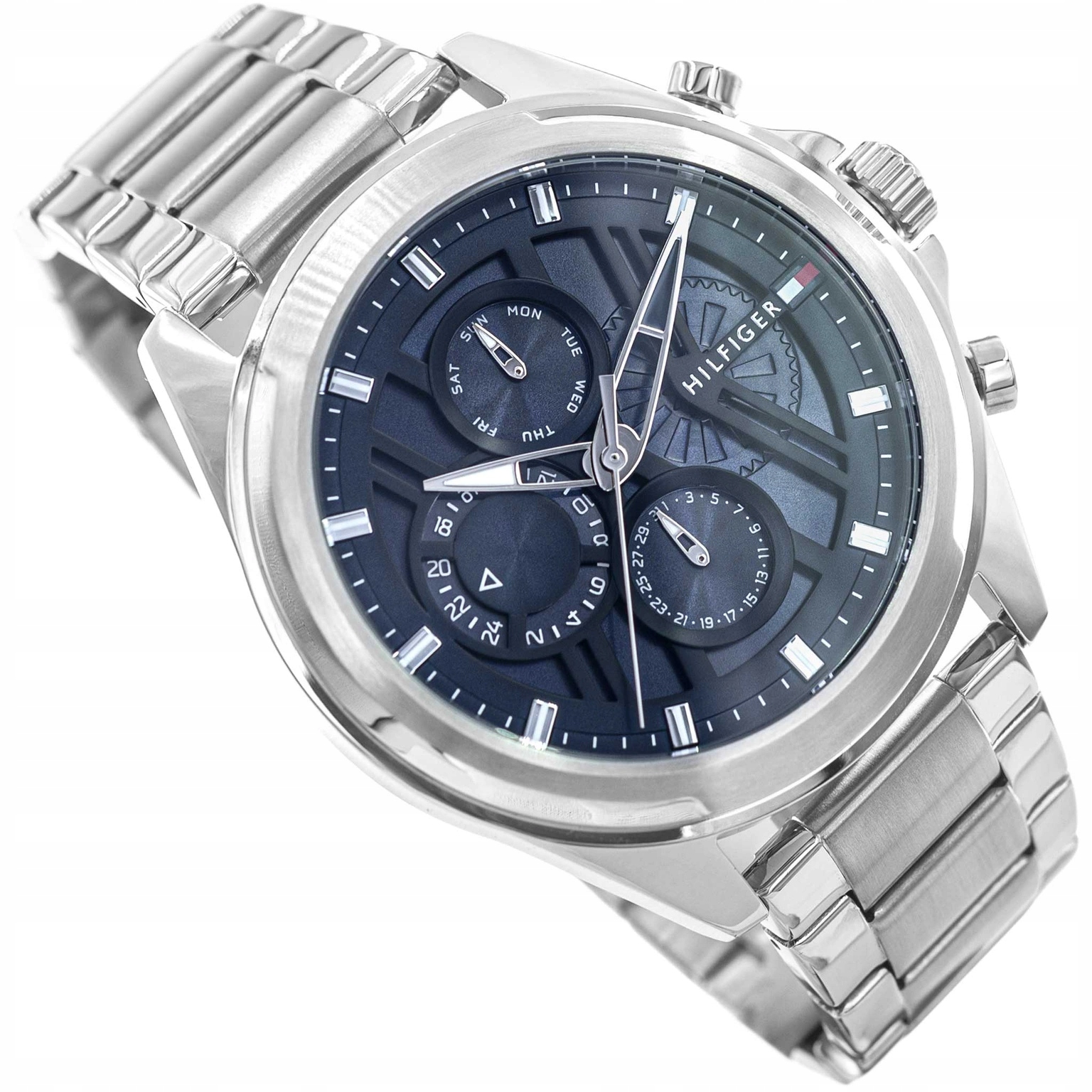 Pánské Hodinky Tommy Hilfiger 1710656 Jax Stříbrné Elegantní S Datumovkou