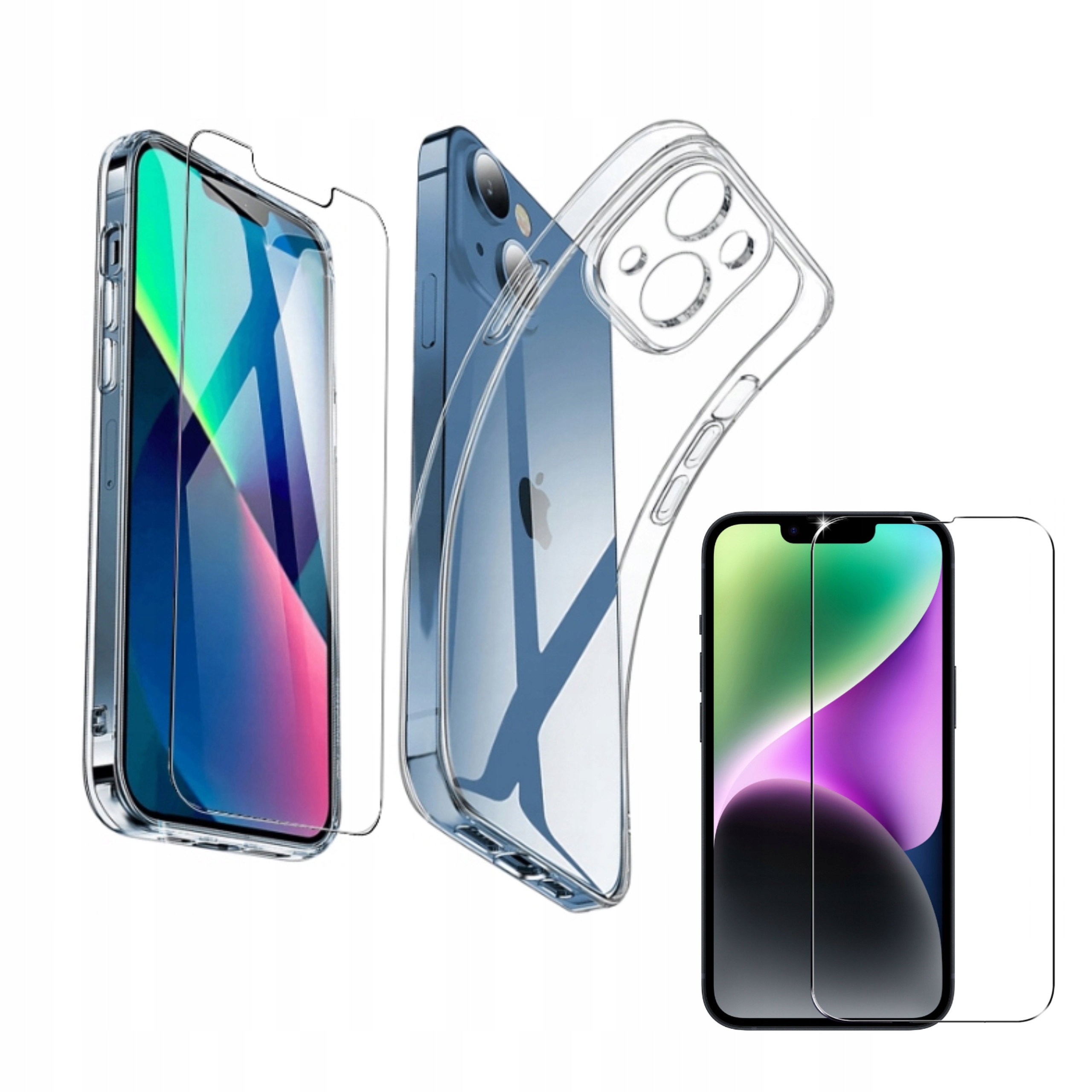 Etui do iPhone 13 / iPhone 14 Case CLEAR + Szkło GRATIS Produkt Premium