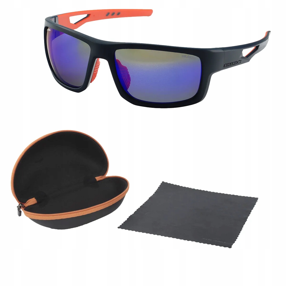 Solano Černé sluneční brýle Mirror Hd Blue s polarizací 20076D