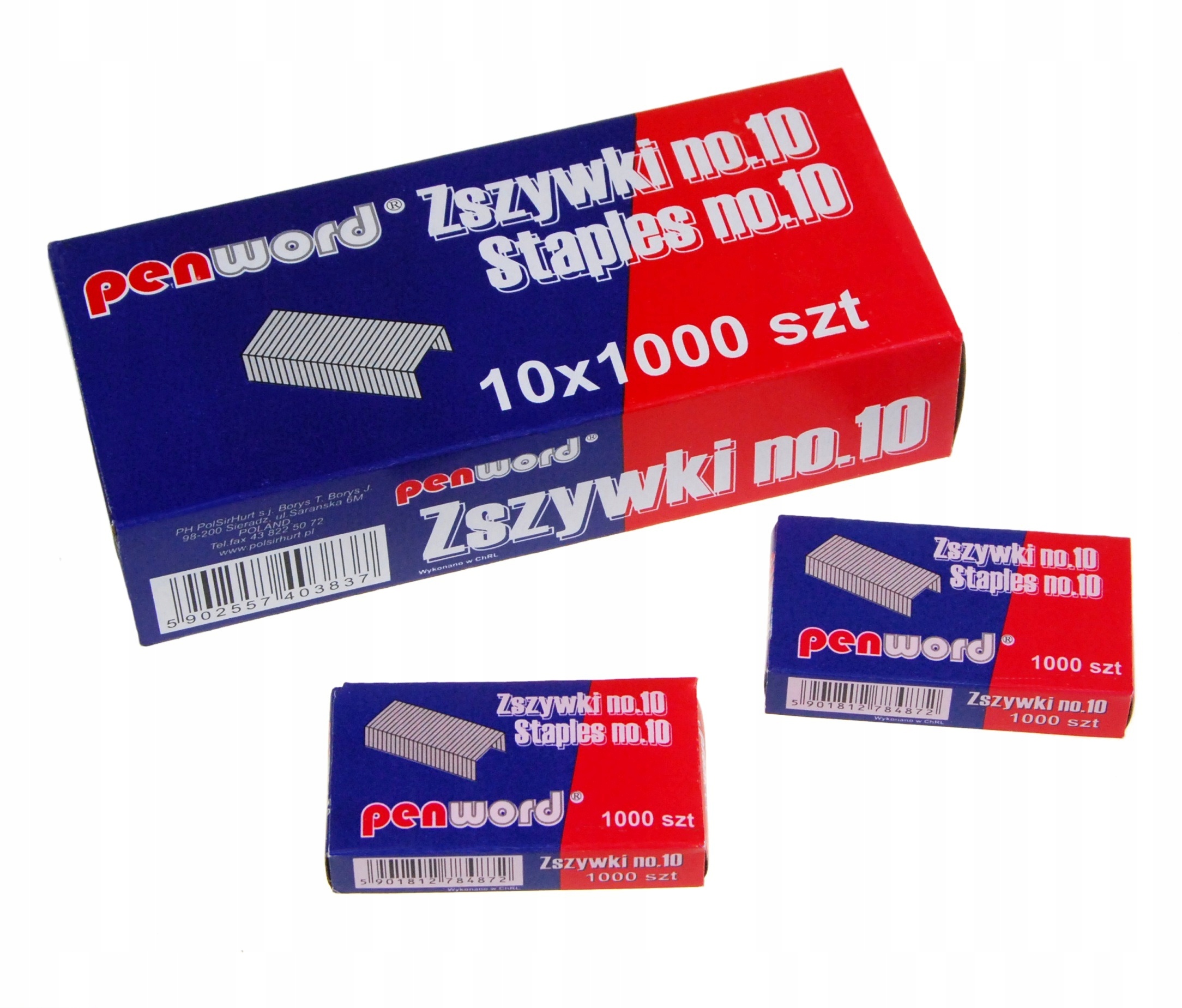 

Zszywki metalowe No10 małe 10op 10000 sztuk