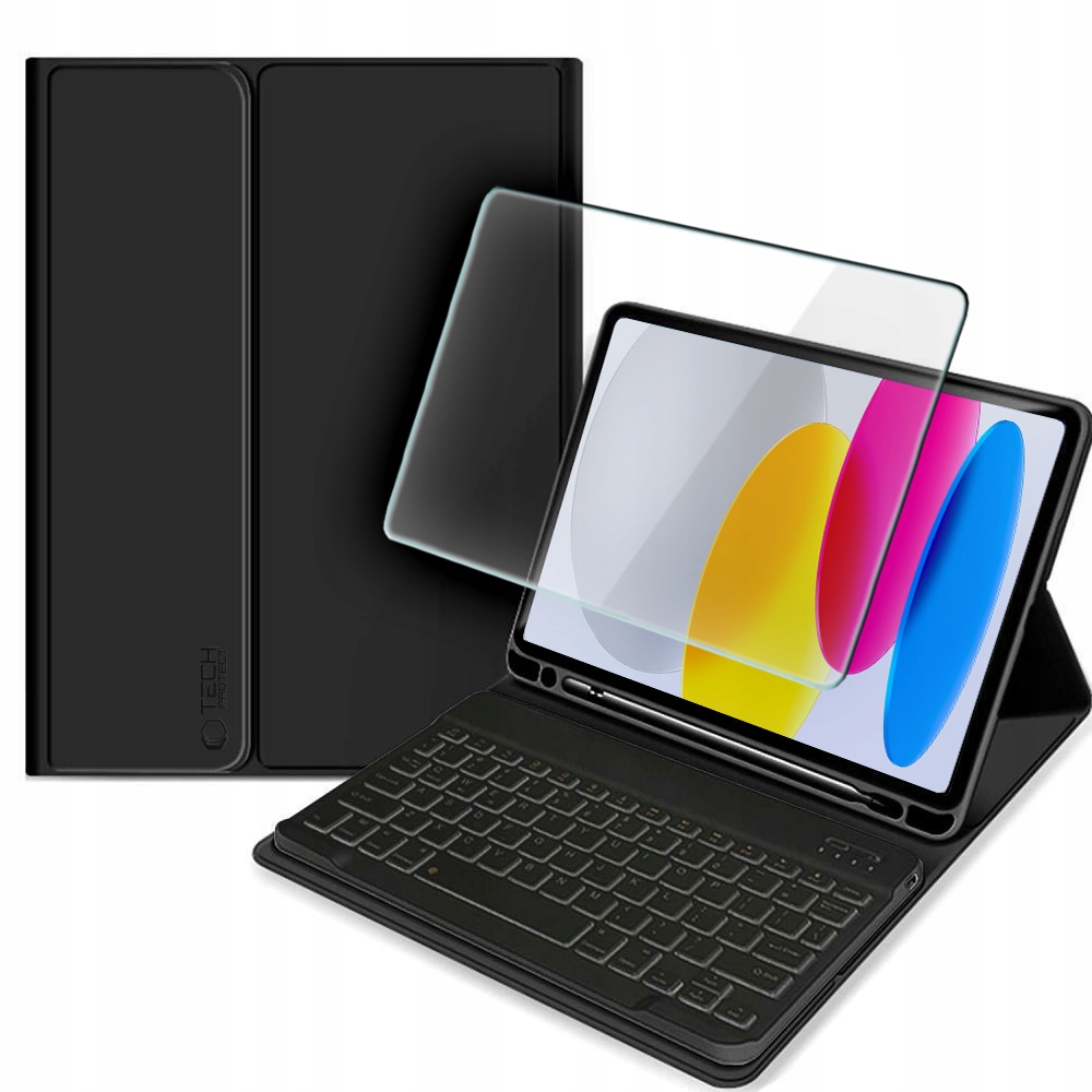 Pouzdro Klávesnice Pro Ipad 10.9 2022 10-GEN 11 2025 11-GEN Černá Sklo