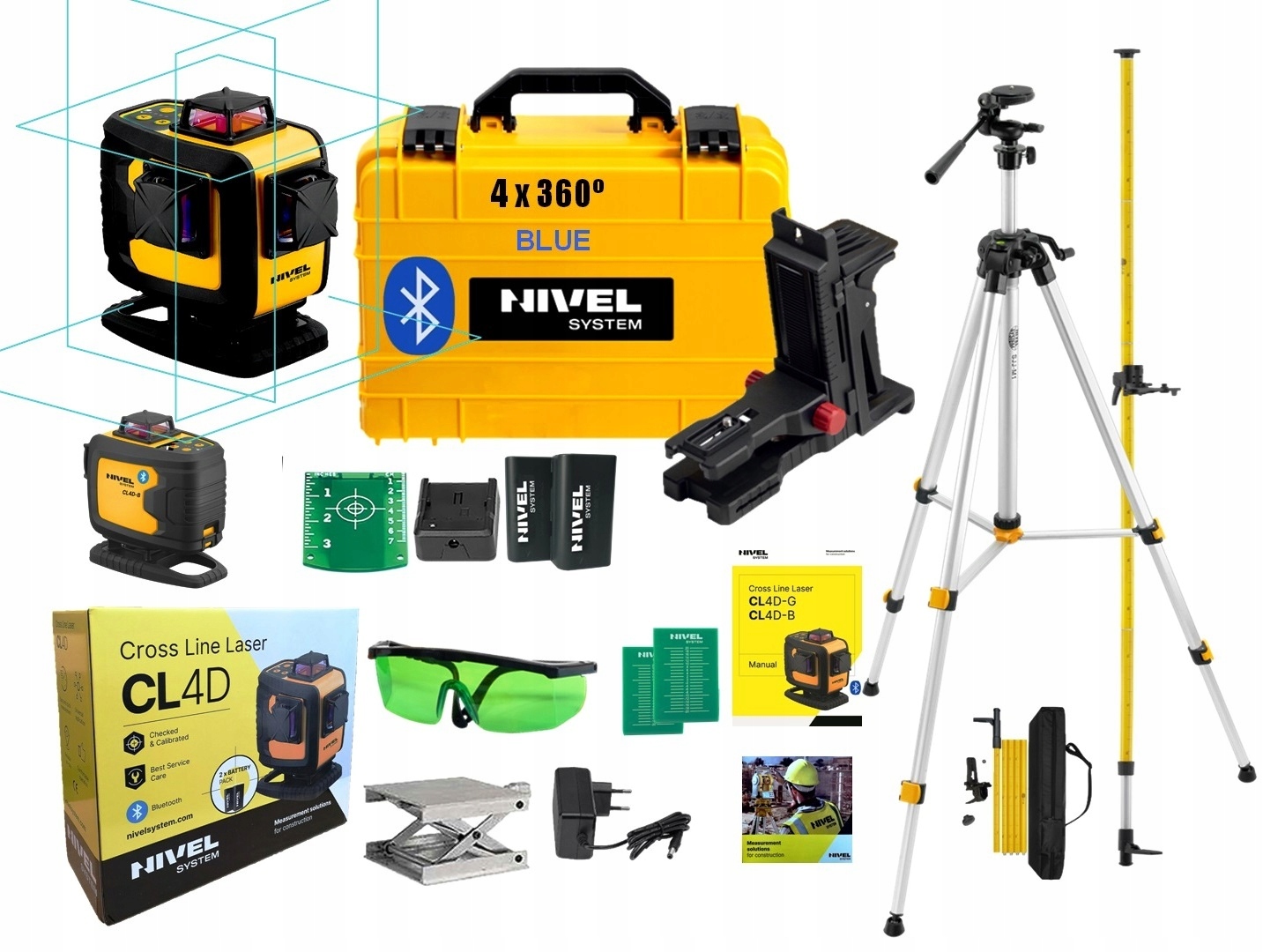 NIVEL SYSTEM CL4D-B BT LASER KRZYŻOWY 4X360 ST+TYC