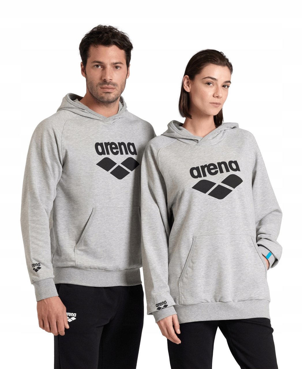 Mikina Arena Arena Hooded Sweat Graphic Středně Šedá Heather S