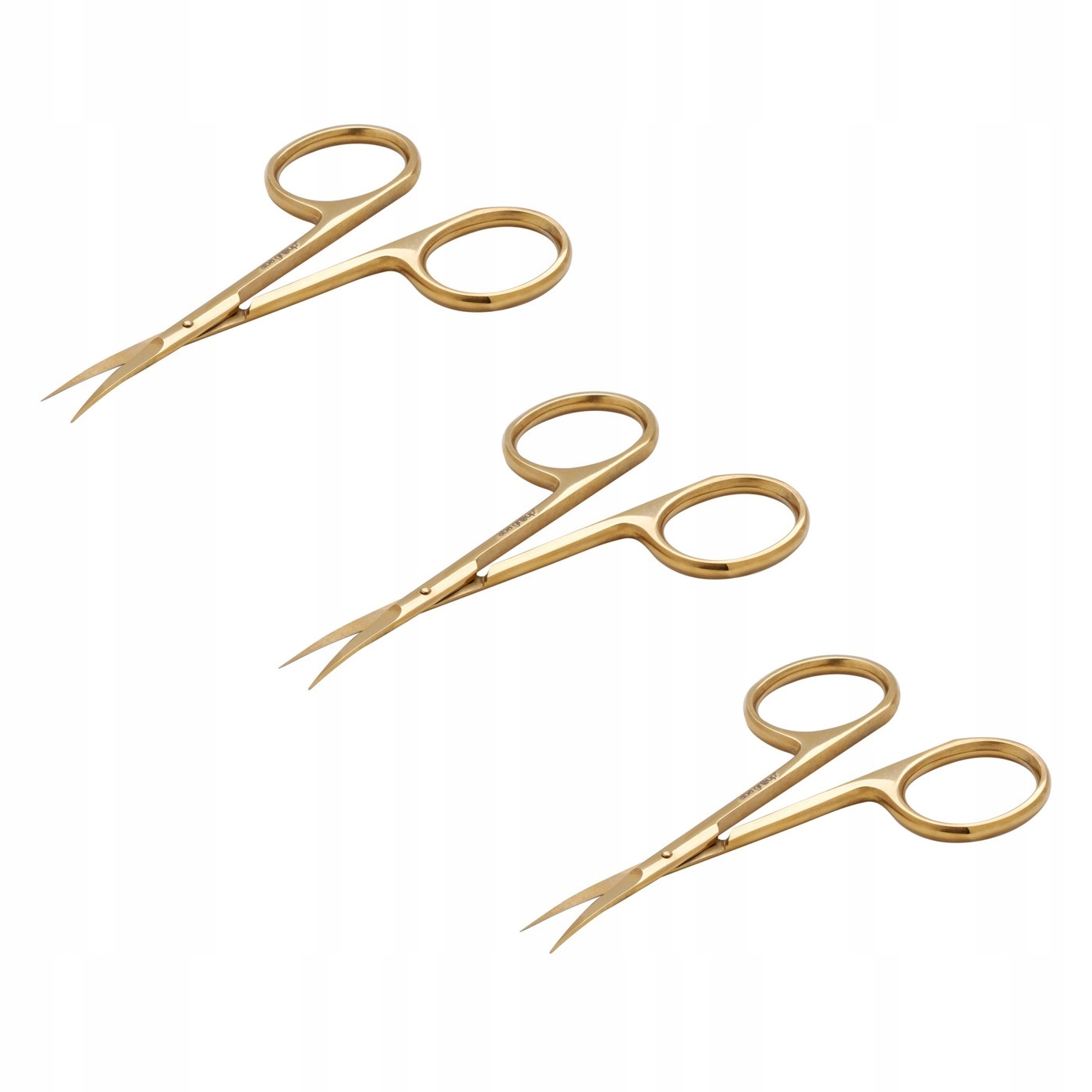 Nůžky na kůži a nehty tvarované, zahnuté 1466 Aba Group x 3 ks