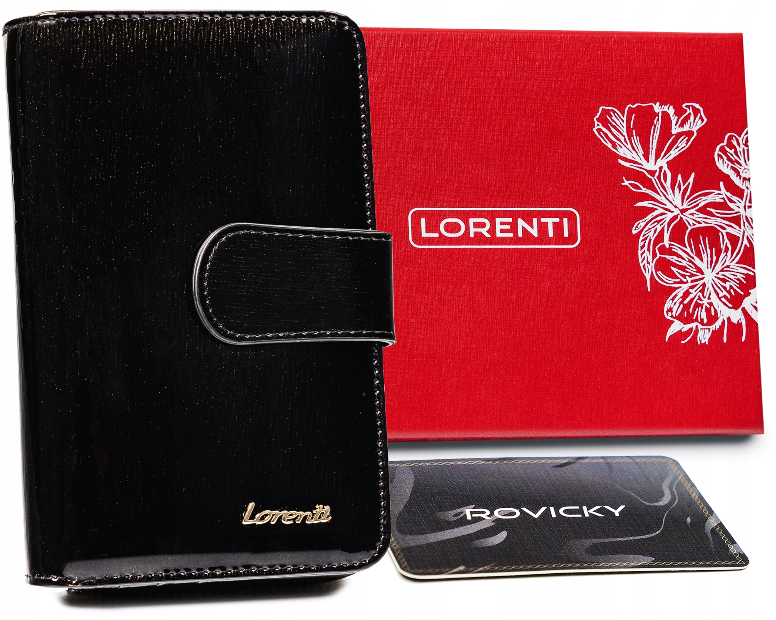 

Lorenti lakierowany damski portfel skóra naturalna