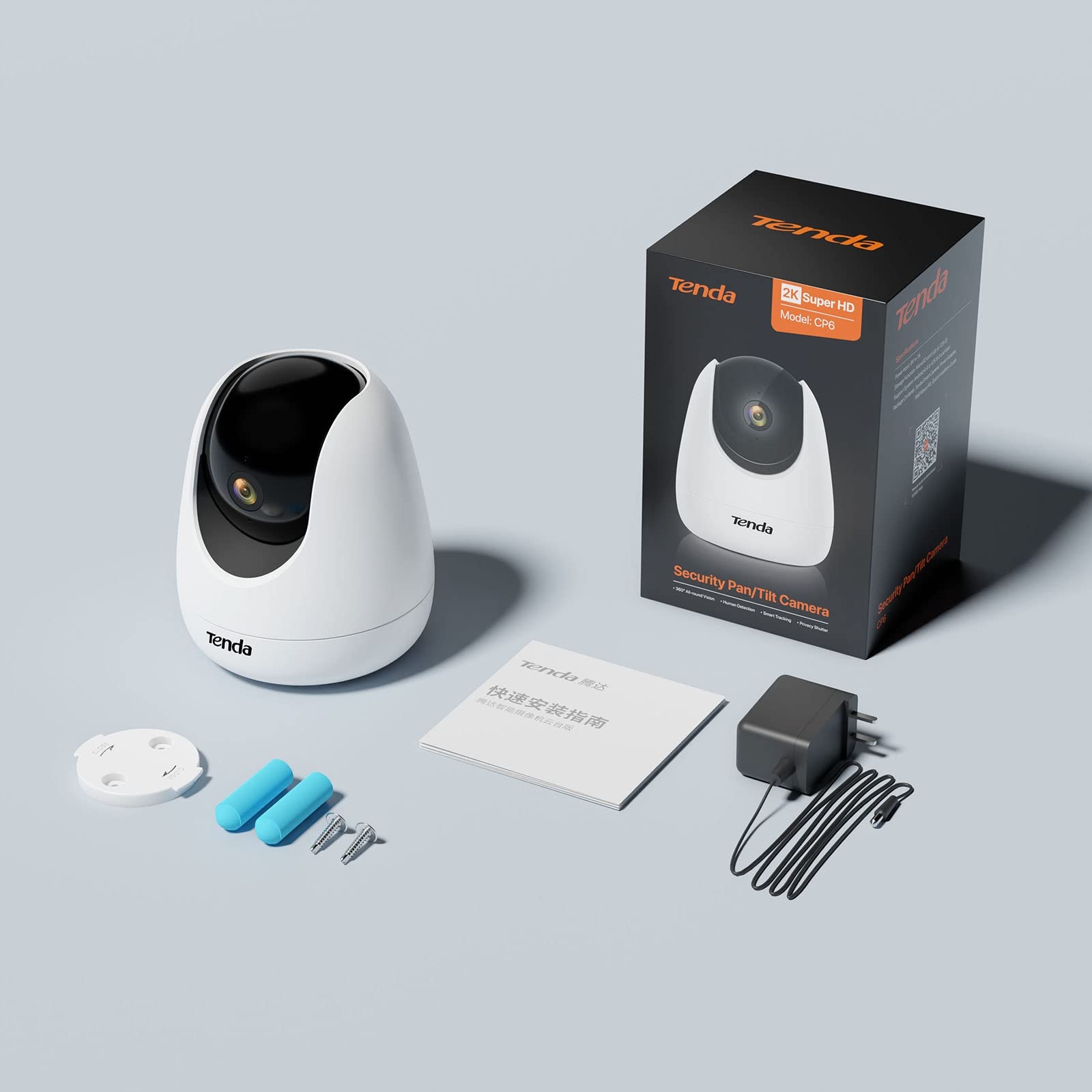 TENDA CP3 Kamera Wewnętrzna 1080p WiFi 360° 12m Nocny Detekcja Ruchu — miniatura 7