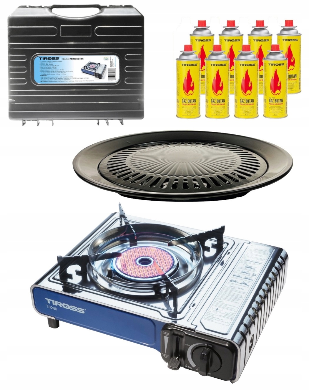 

Kuchenka Turystyczna Ceramiczna inox+ Grill +8xGAZ