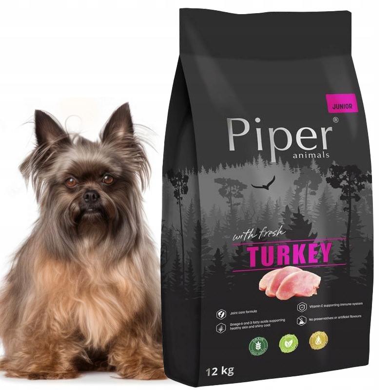 Levně Piper suché krmivo pro psy junior krůta 12 kg