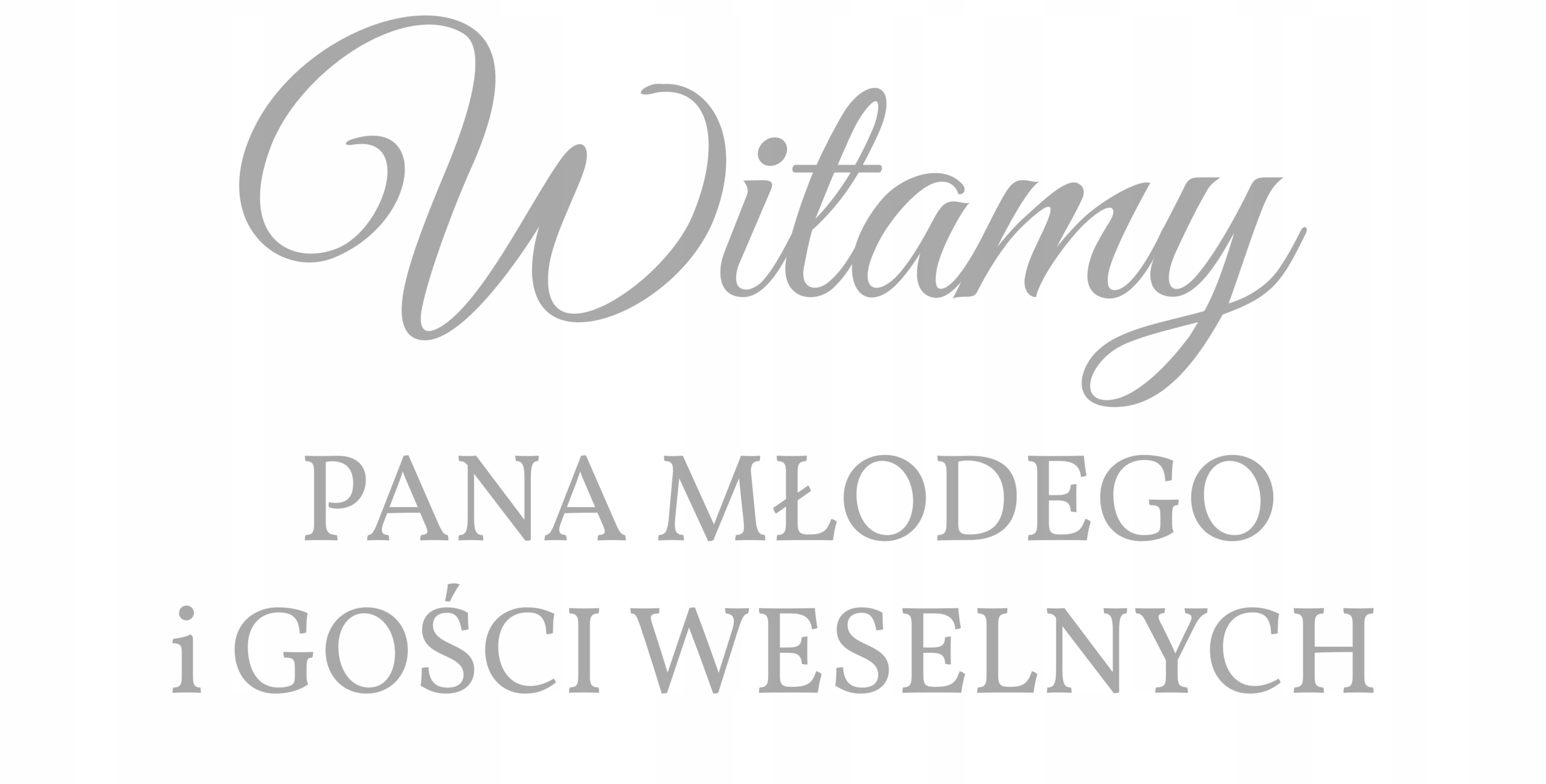 naklejka WITAMY Twoje imiona i data 45x57cm Kolor dominujący złoty