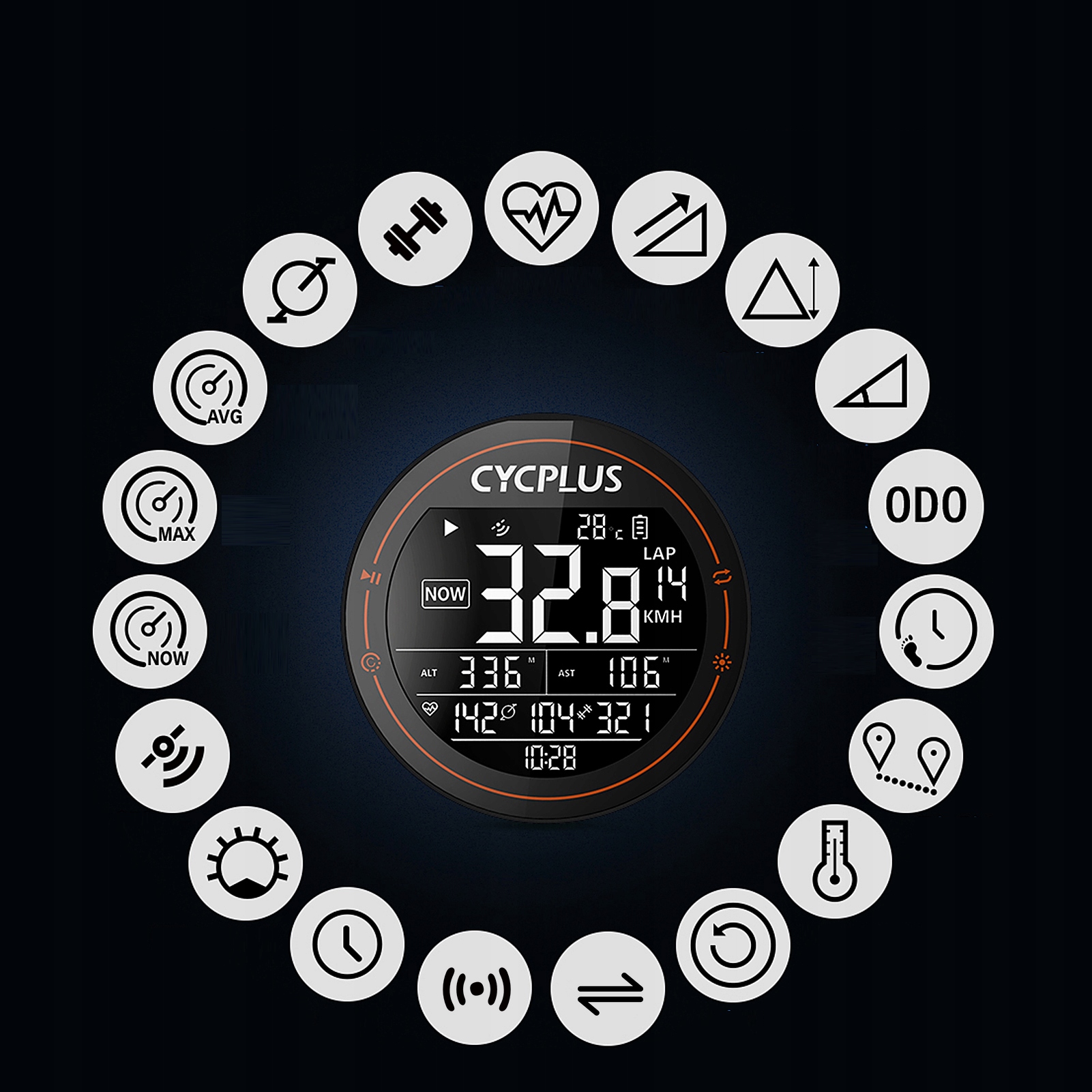 LICZNIK ROWEROWY WODOODPORNY GPS BT4,0 CYCPLUS M2 Marka Cycplus