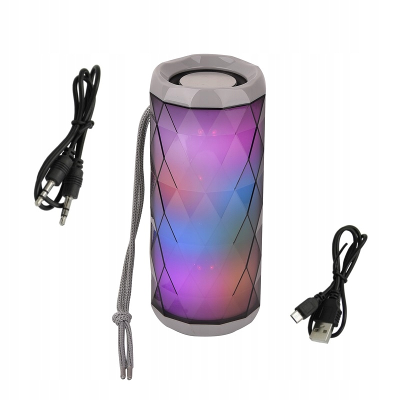 

głośnik szary Bluetooth Bezprzewodowy radio Usb
