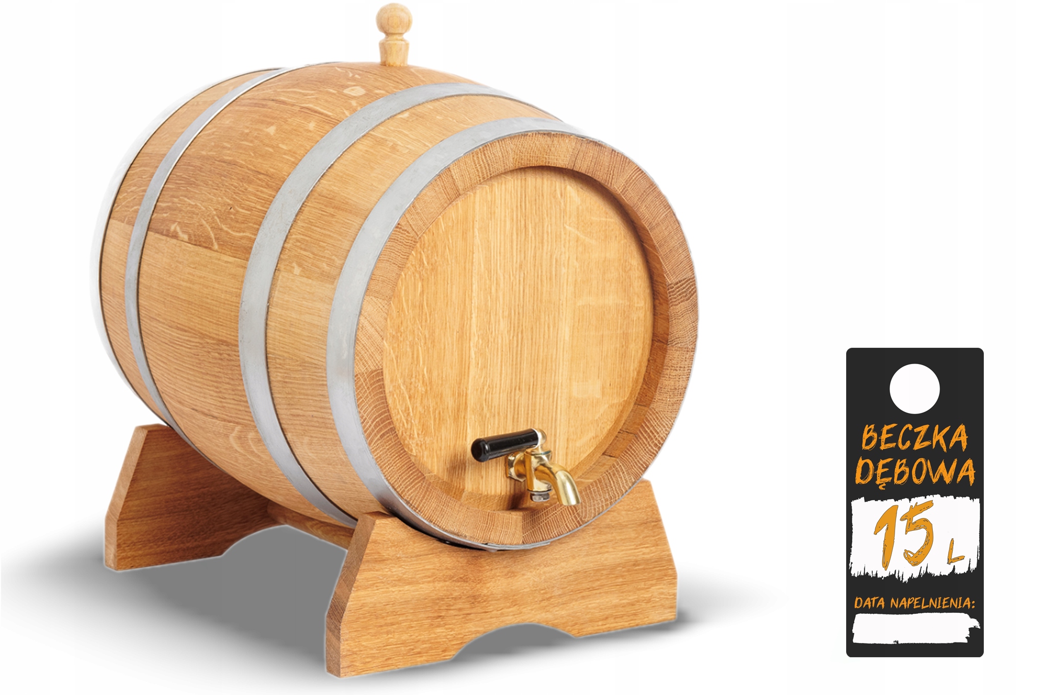 Dubový sud 15L na whisky, sójové víno, víno likéry dárek (s certifikátem Pzh)