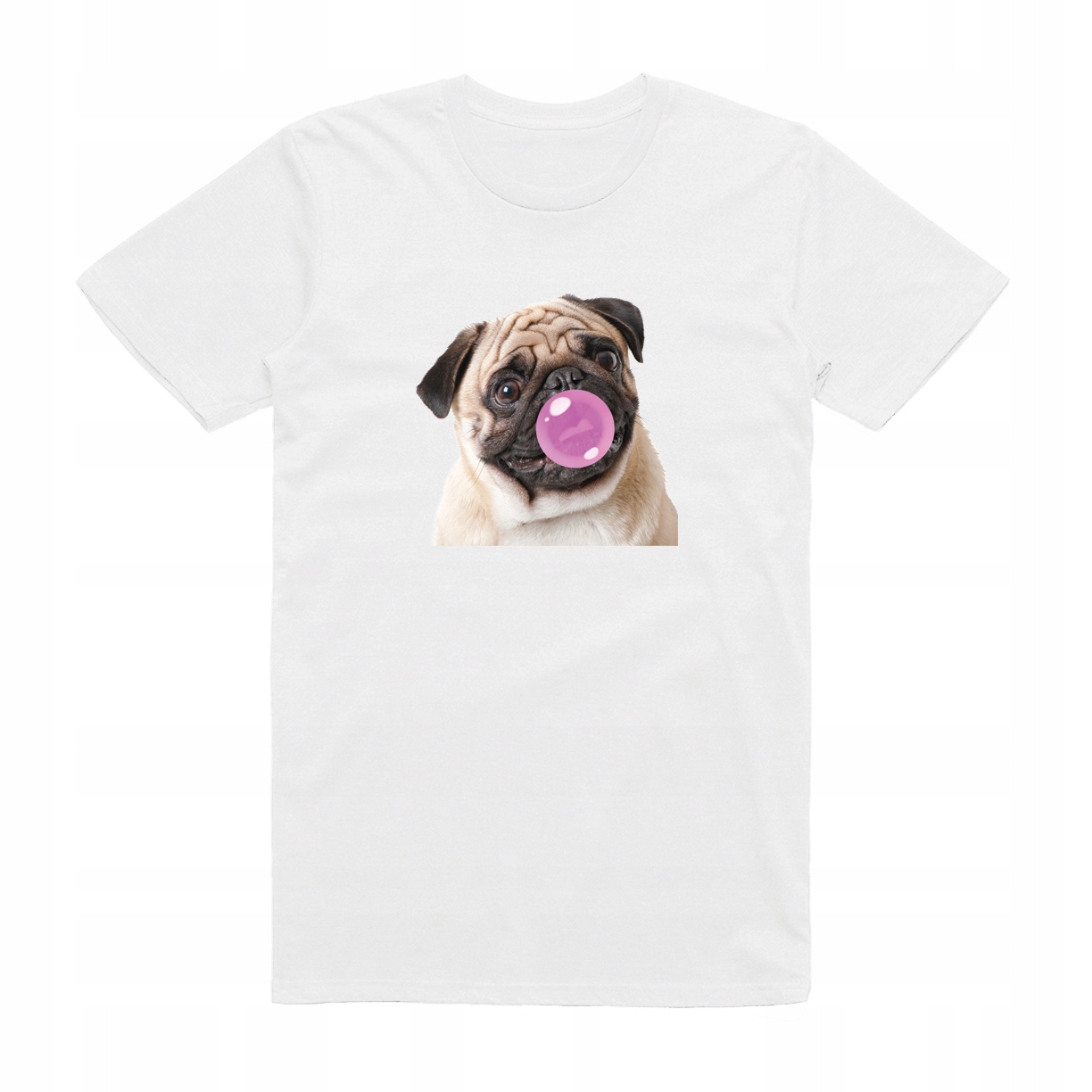 

M - Koszulka T-shirt Mops Pies Dog Prezent Bubble