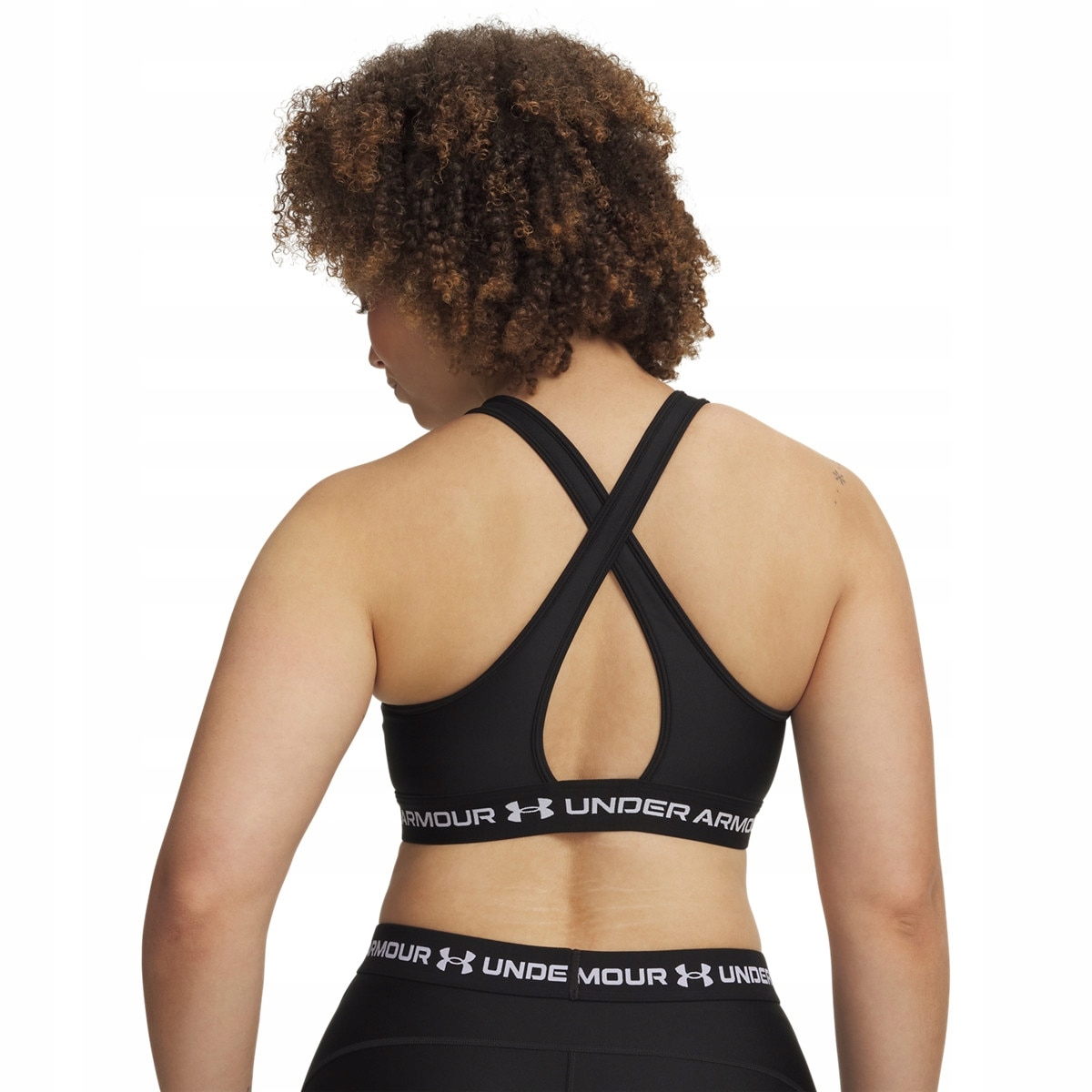 Under Armour Dámská podprsenka Under Armour Crossback Mid Bra-BLK