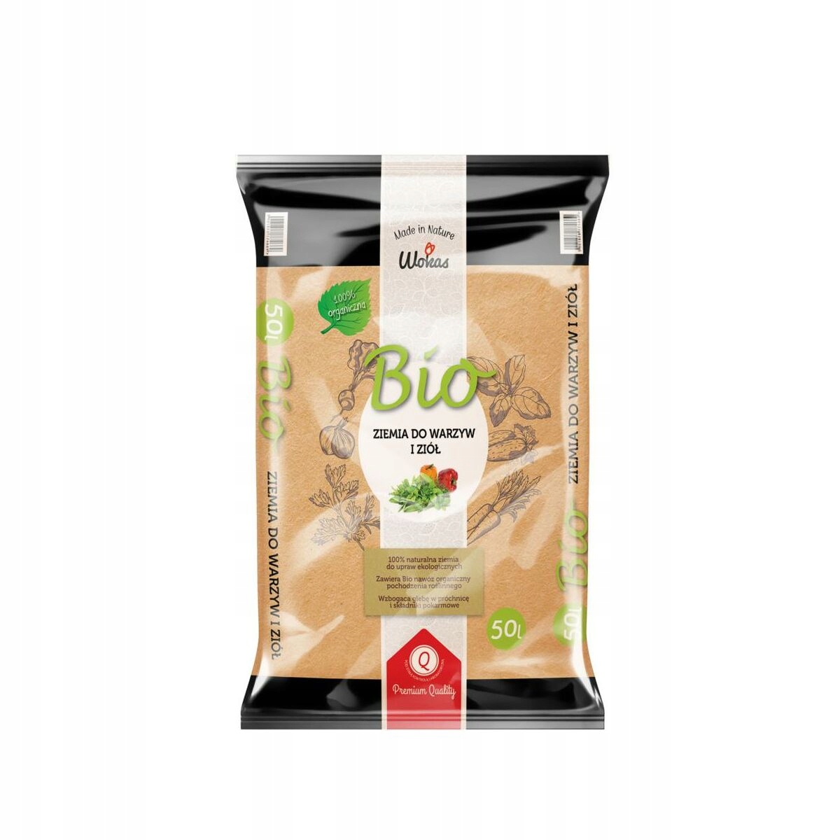 

Ziemia do warzyw i ziół 50l Wokas Bio