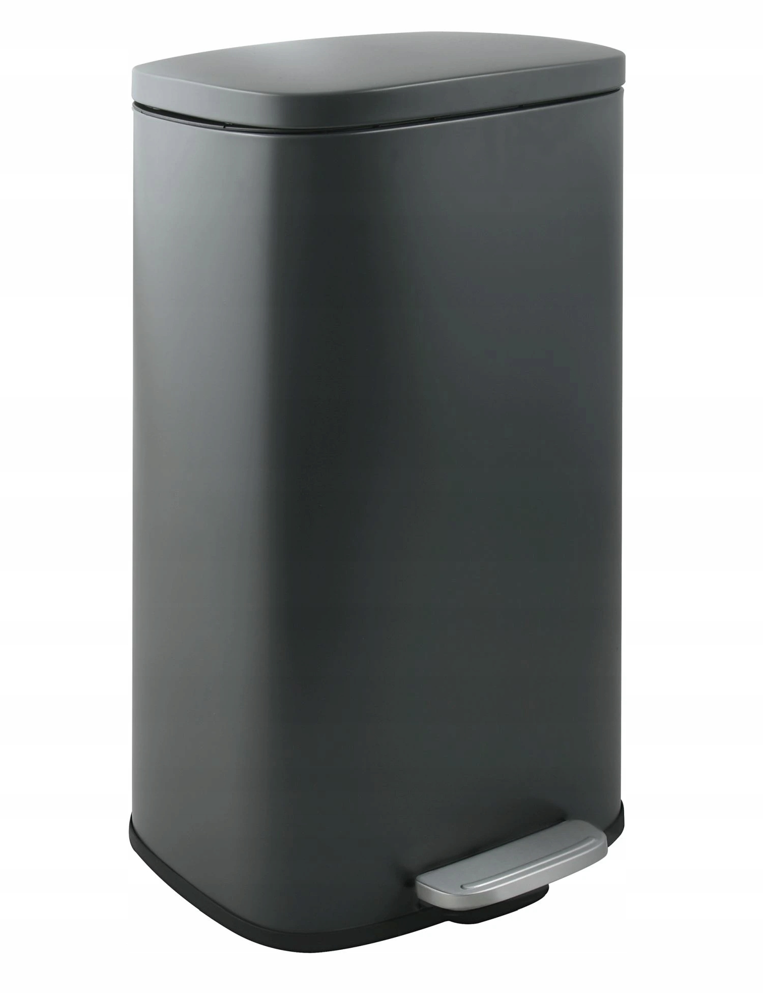 Levně Spirella pedálový odpadkový koš Akira, matná šedá ocel, soft-close, 50 L