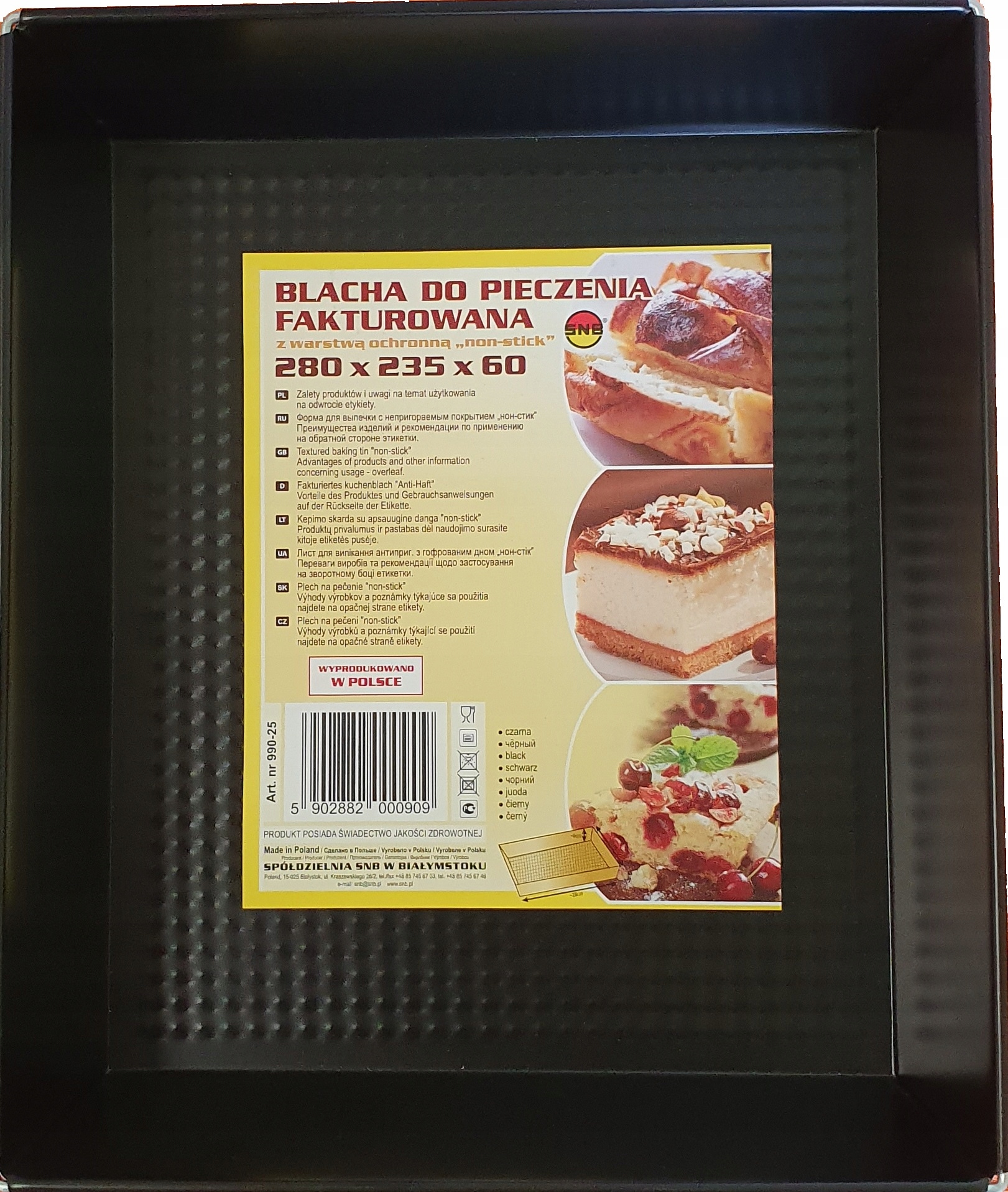 

Czarna Forma Blacha Do Pieczenia Wypieków 28 x 23