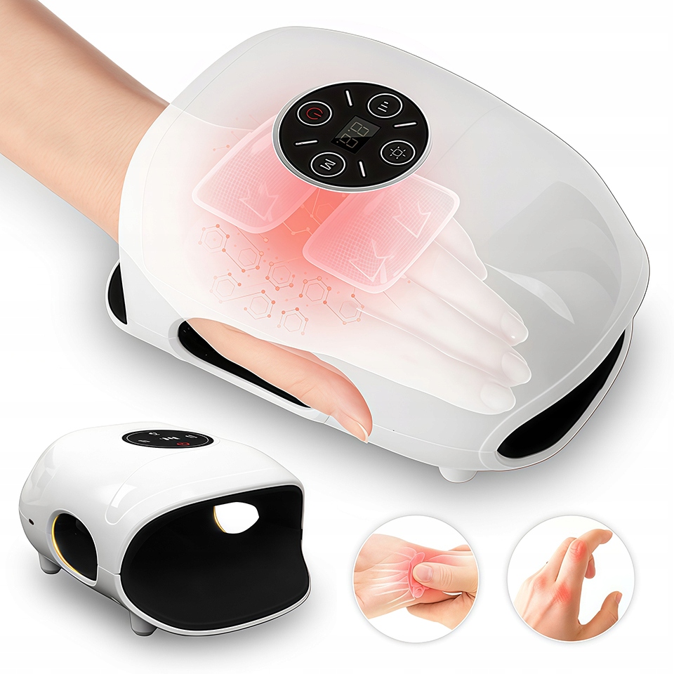 Elektryczny Masażer Do Rąk 3 Tryby Masażu Z Funkcją Grzania Dla Relaksu